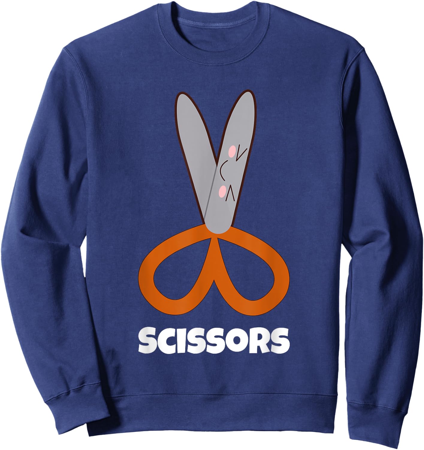 Rock Paper Scissors Shirt Funny Group Halloween Costumes Sweatshirt - Sweatshirt | Navy