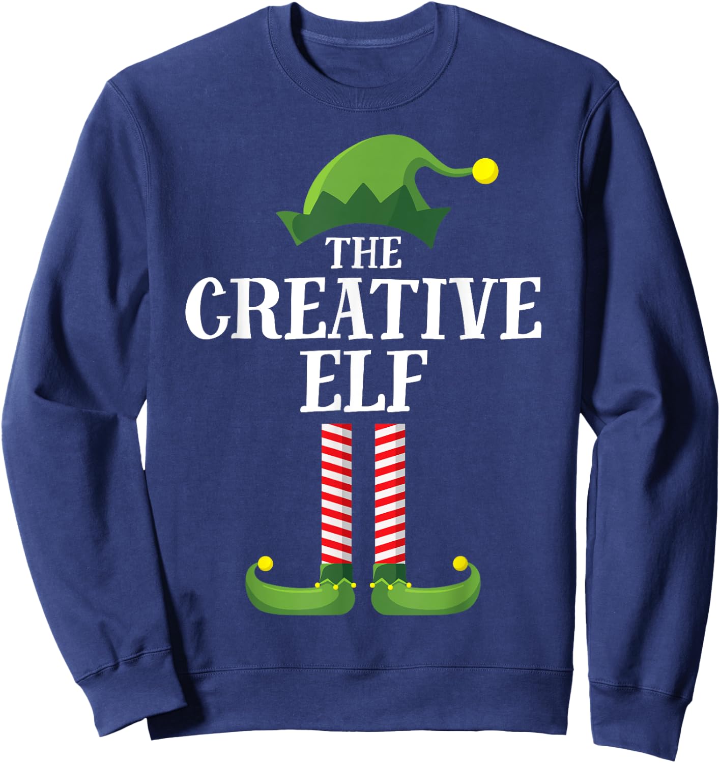 Creative Elf Matching Family Group Christmas Party Pyjamas Sweatshirt - Sweatshirt | Navy