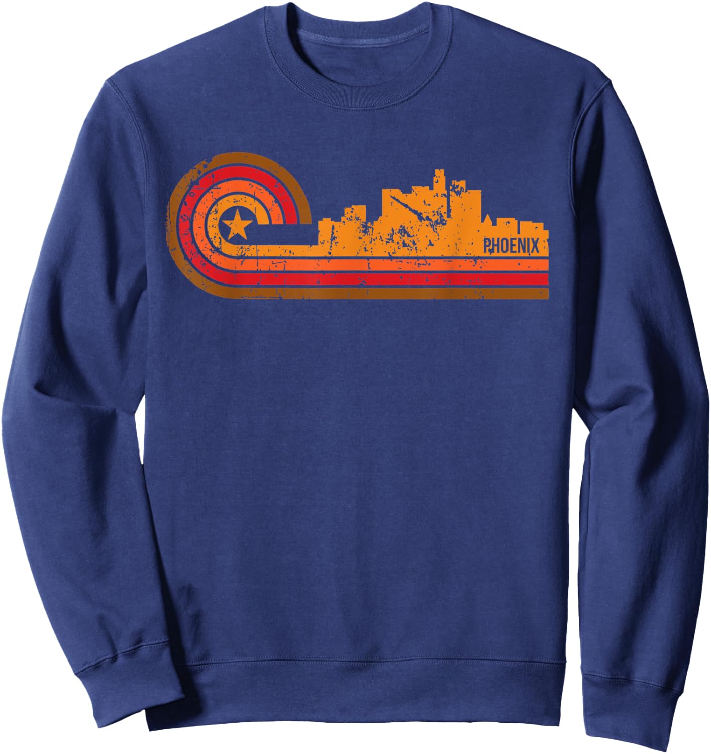 Retro Phoenix - Phoenix AZ Skyline Shirt Sweatshirt - Sweatshirt | Navy