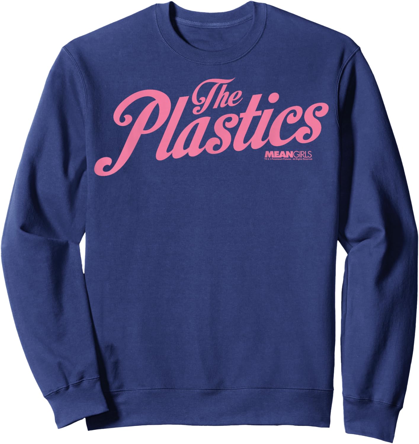 Mean Girls Pink The Plastics Logo Sweatshirt - Sweatshirt | Navy