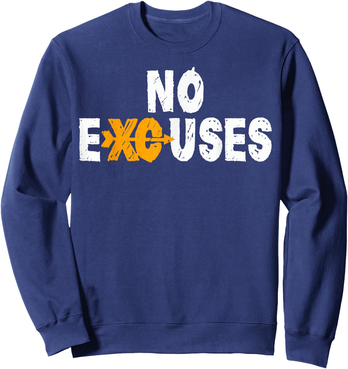 Cross Country Running Shirt for XC Runners - Women's No Excuses XC Running - Black - Small - Short Sleeve - Classic Fit - Cotton & Polyester Blend Sweatshirt - Sweatshirt | Navy