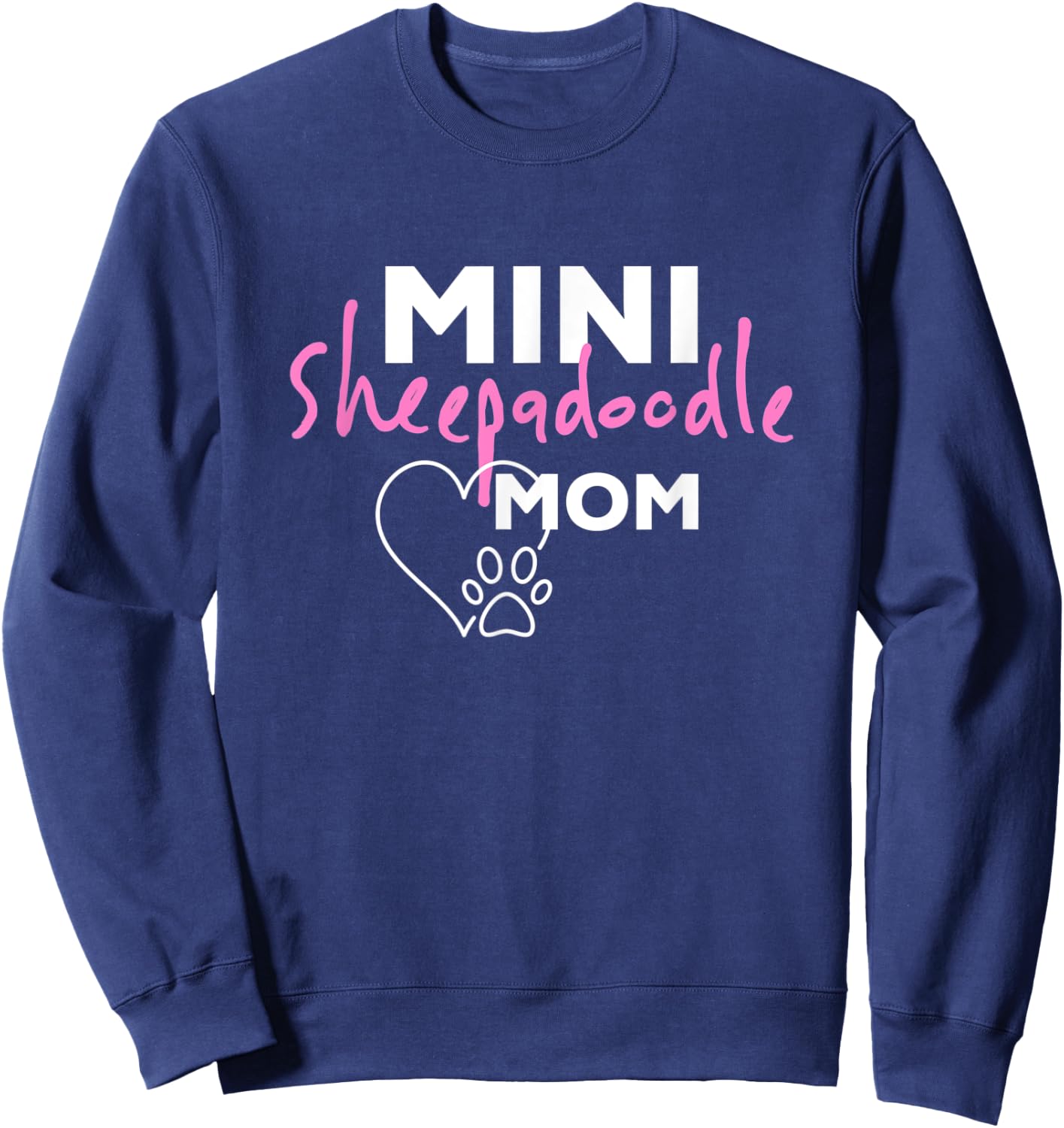 Mini Sheepadoodle Mom Sweatshirt - Sweatshirt | Navy