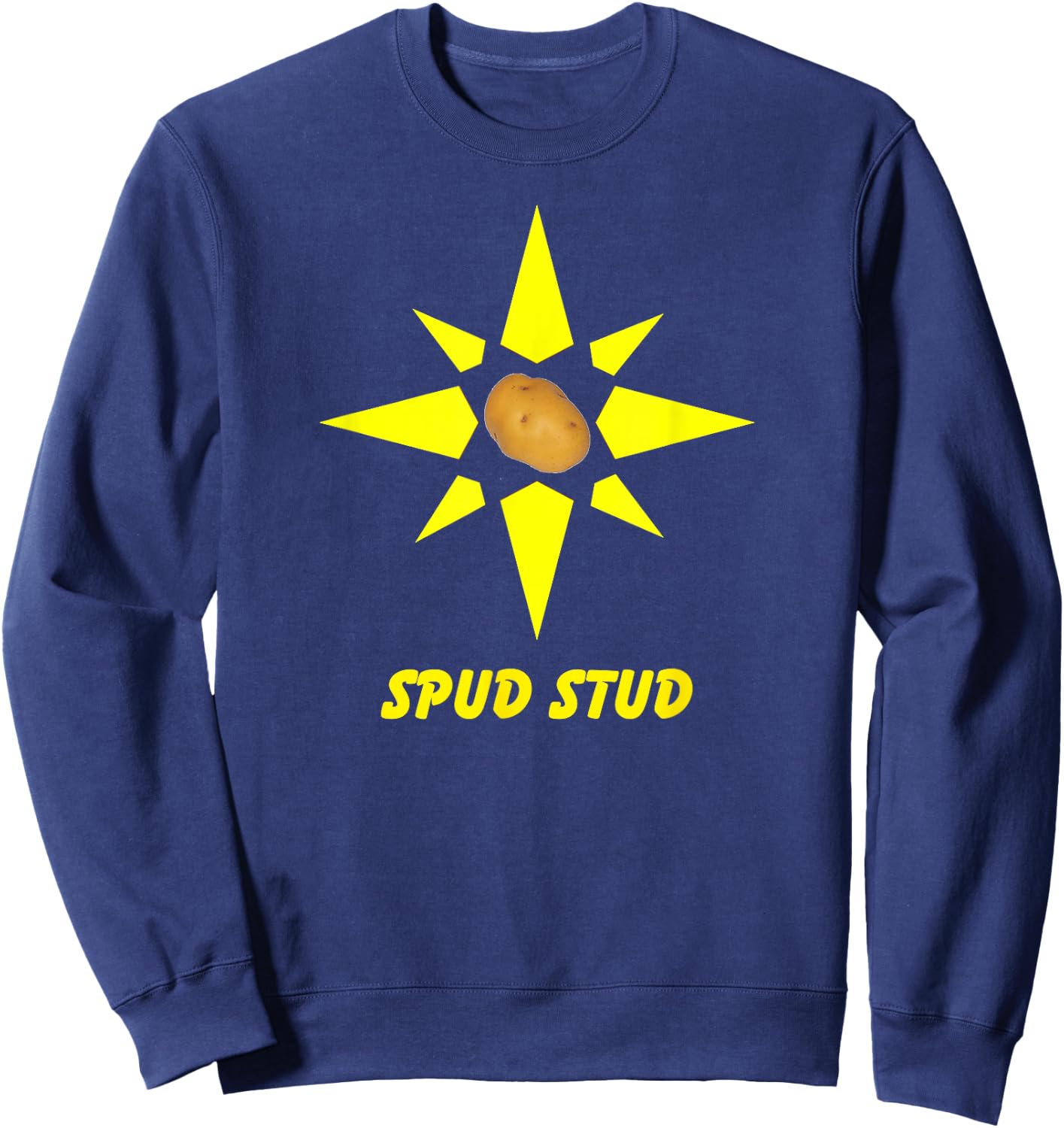 Spud Stud Potato Food Chef Cook Sweatshirt - Sweatshirt | Navy