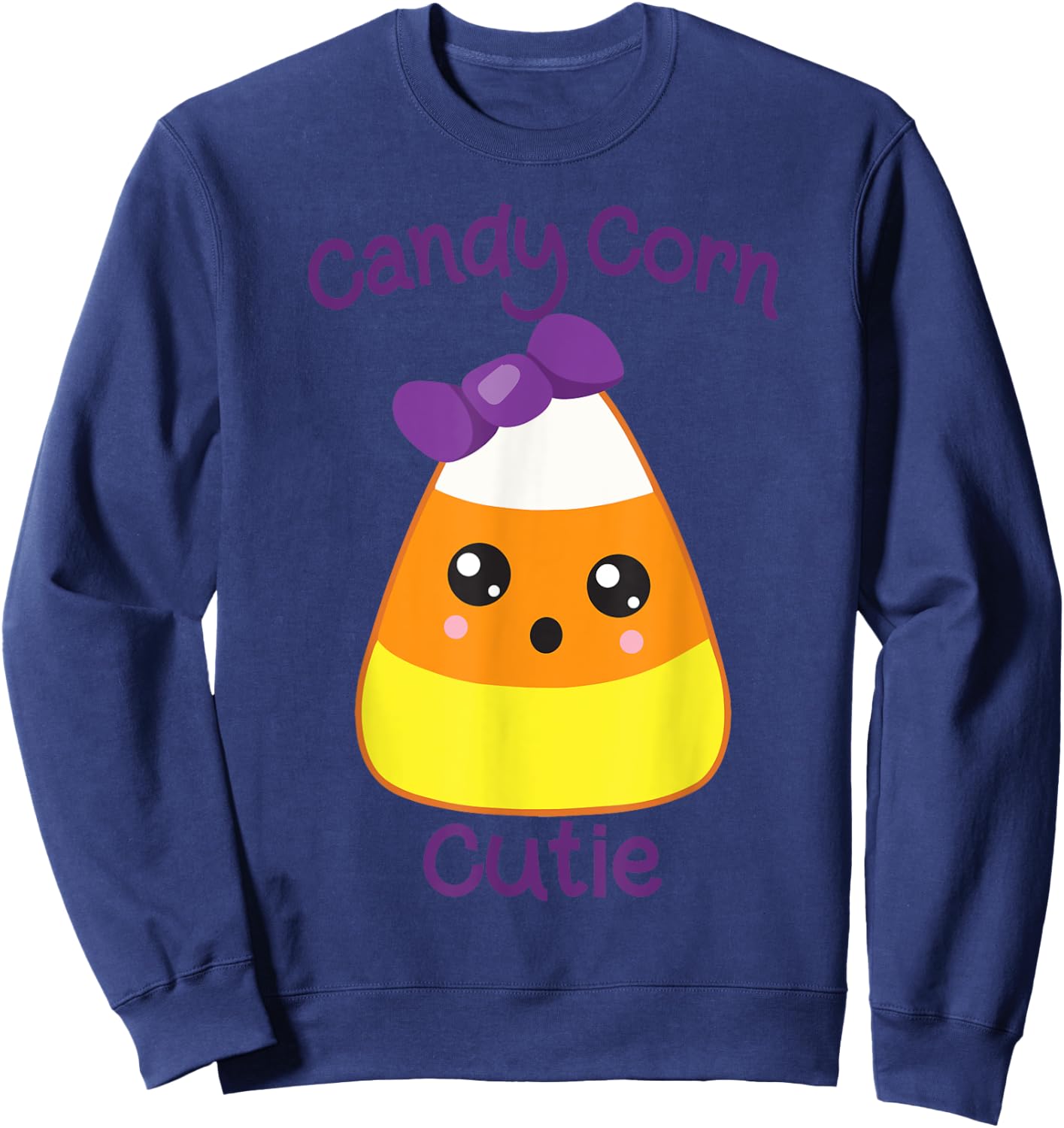 Candy Corn Cutie Cute Halloween Costume Graphic design Sweatshirt - Sweatshirt | Navy