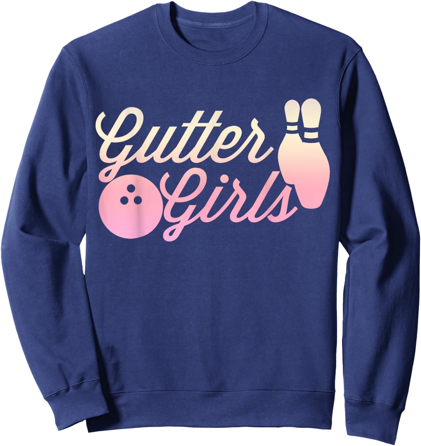 Gutter Girls Funny Vintage design For Bowlers Sweatshirt - Sweatshirt | Navy
