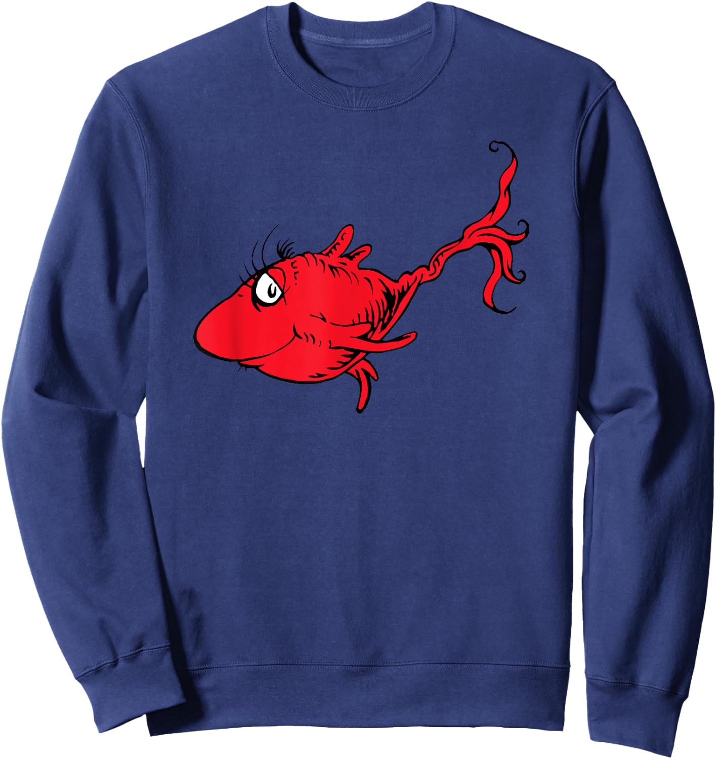 Dr. Seuss Red Fish Sweatshirt - Sweatshirt | Navy