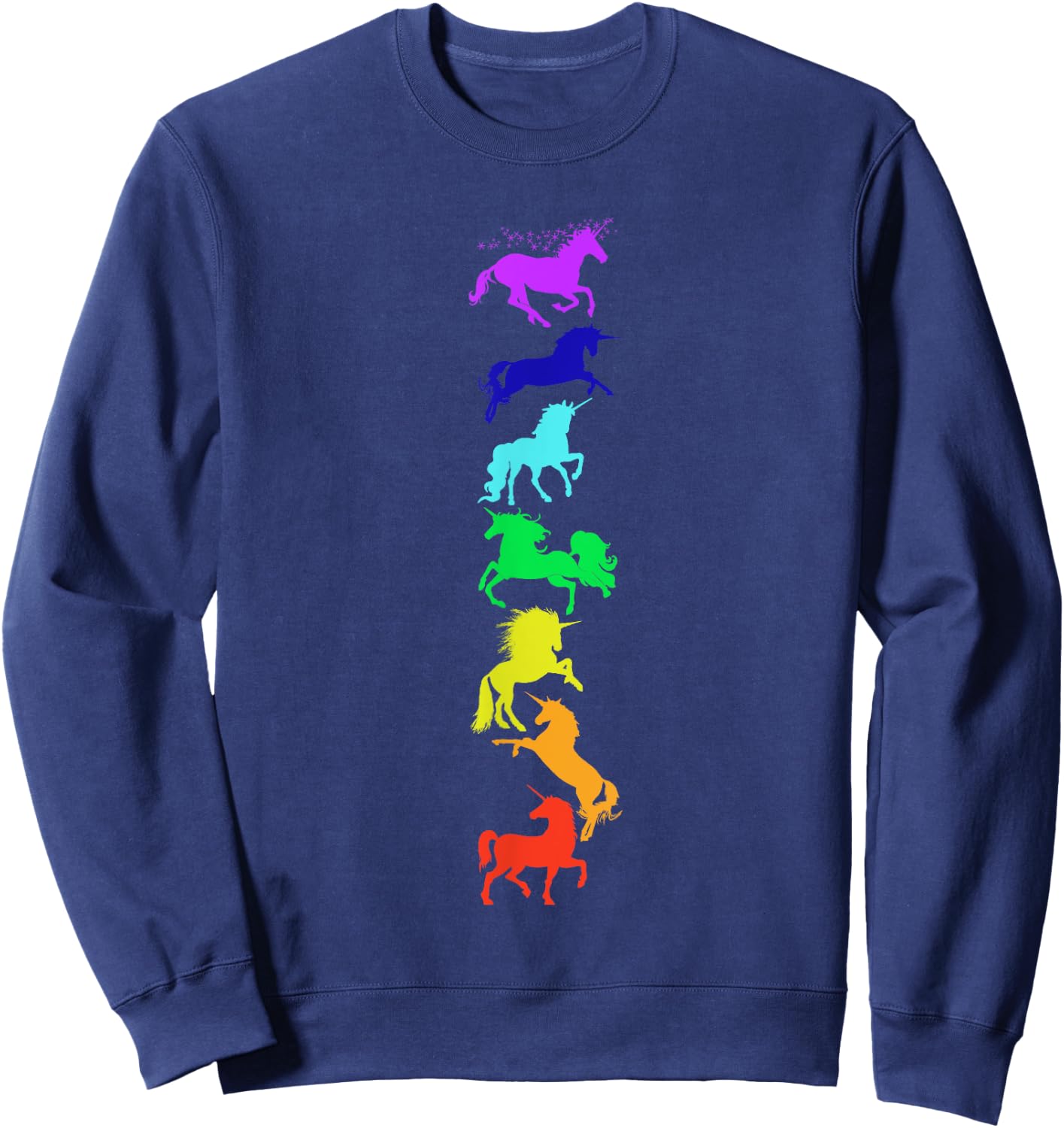 Yoga Chakra Unicorn Shirt Sweatshirt - Sweatshirt | Navy