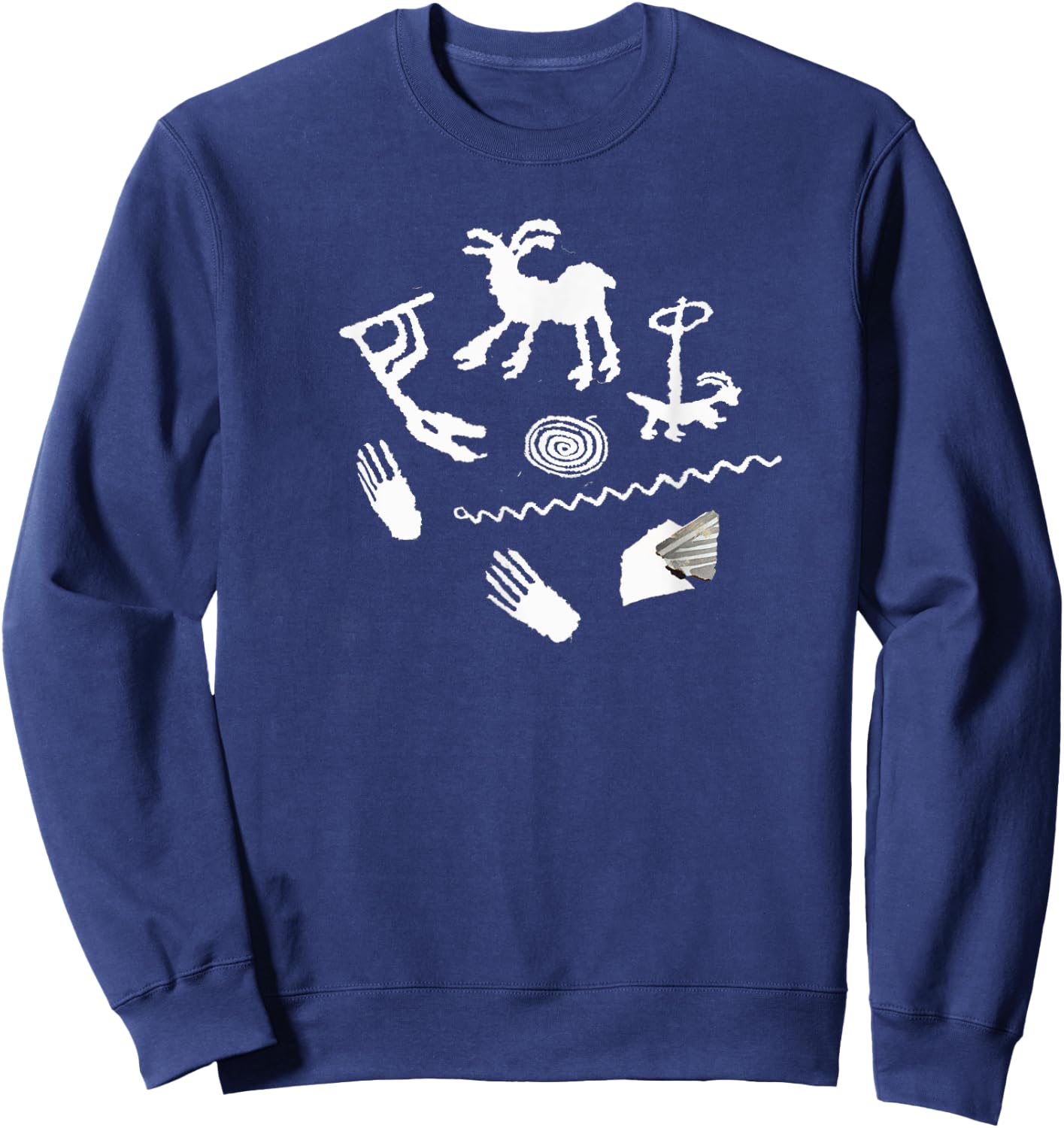 Petroglyph. Rock art. Multiples Sweatshirt - Sweatshirt | Navy
