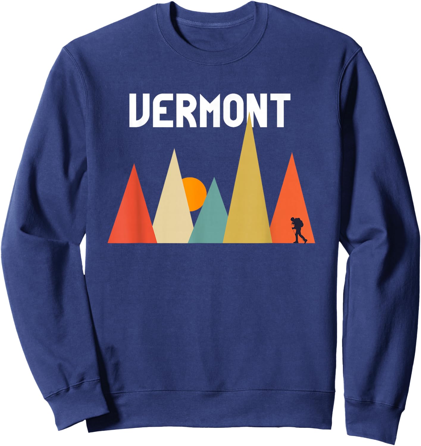 Vermont Retro Vintage T Shirt Sweatshirt - Sweatshirt | Navy
