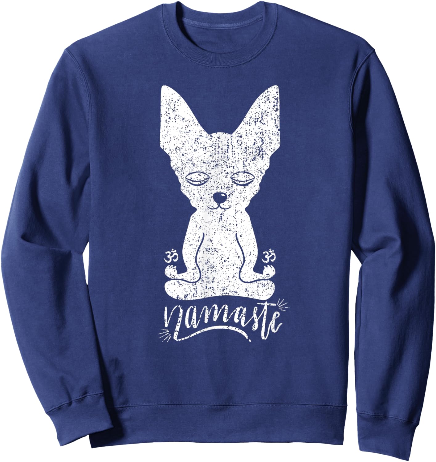 Chihuahua Yoga Namaste Meditation Dog Funny Sweatshirt - Sweatshirt | Navy