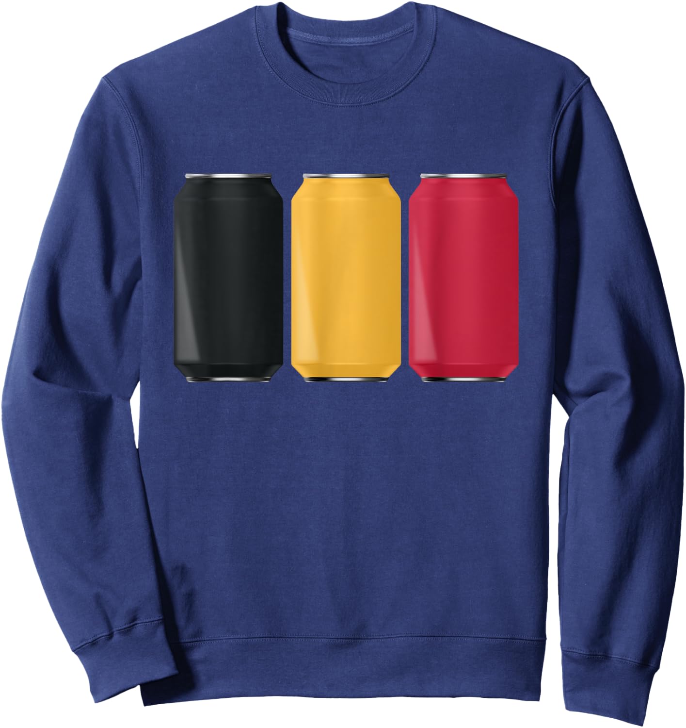Patriotic Beer Cans Belgium Flag Sweatshirt - Sweatshirt | Navy