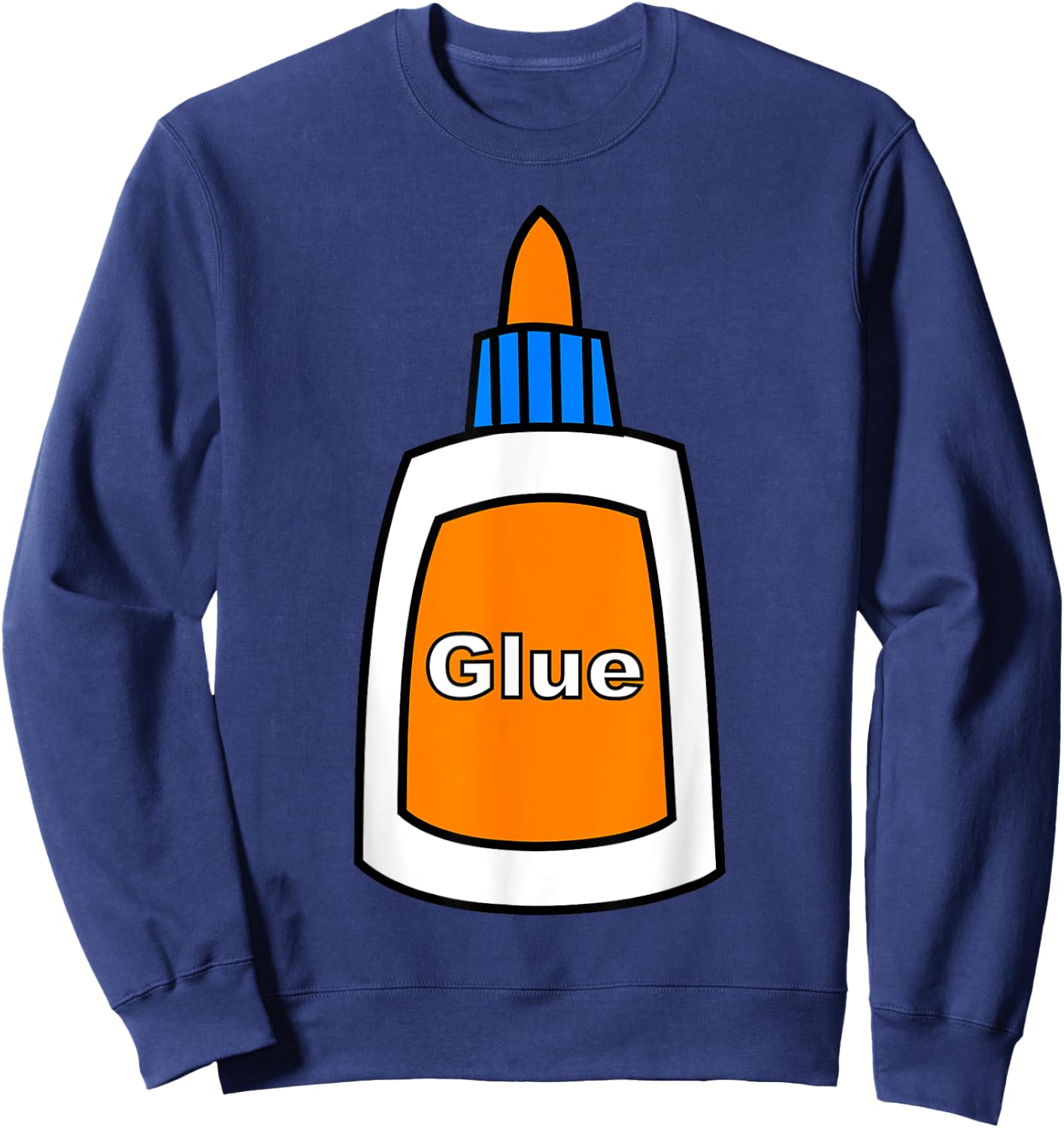 Glue Bottle Funny School Supply Halloween Costume Sweatshirt - Sweatshirt | Navy