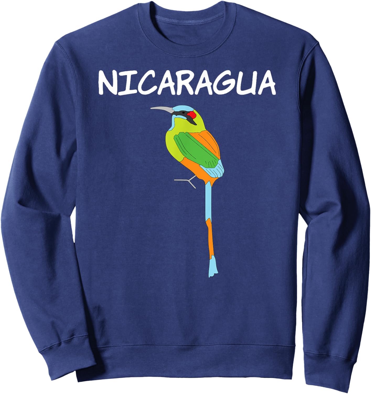 Nicaragua Nicaraguan Bird Central America Guardabarranco Sweatshirt - Sweatshirt | Navy