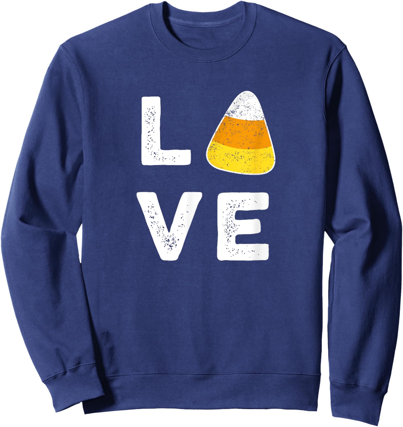 Love Candy Corn Halloween Trick or Treat Party Gift Sweatshirt - Sweatshirt | Navy