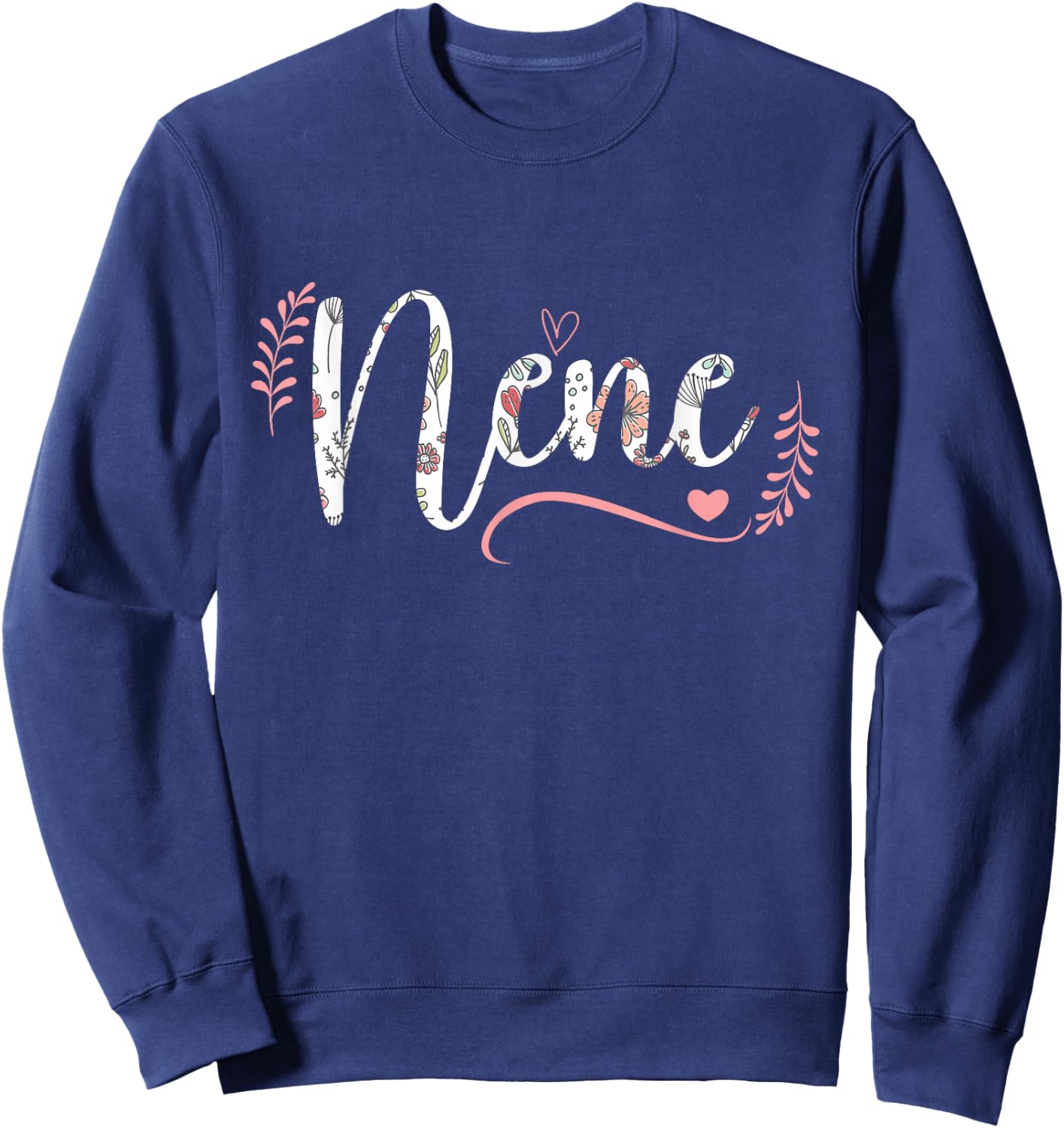 Nene Floral Grandma Christmas Mother's Day Grandparents Sweatshirt - Sweatshirt | Navy