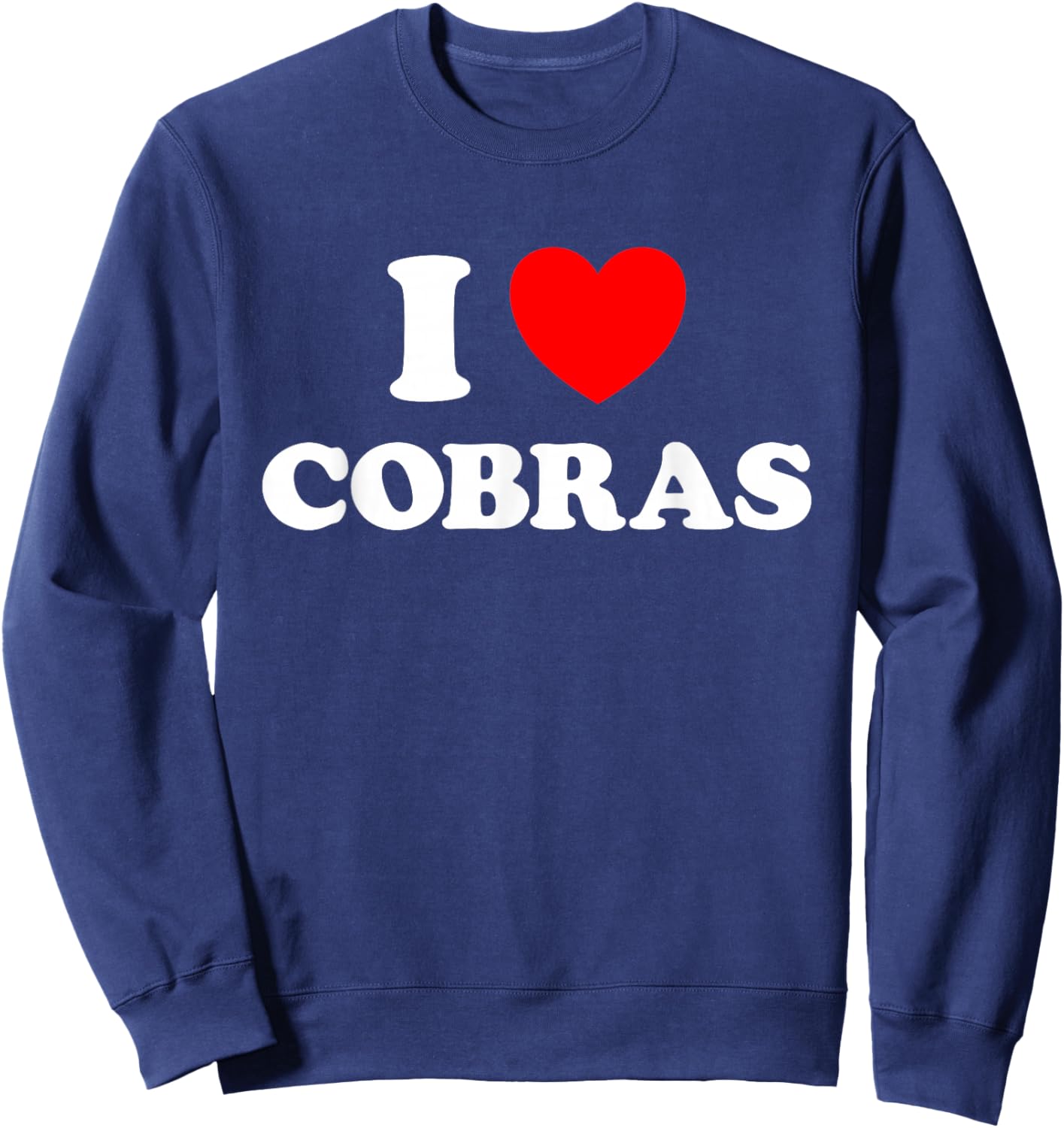 Cobra Heart Funny Cute Favorite Animal Snake Pet Naja Fan Sweatshirt - Sweatshirt | Navy