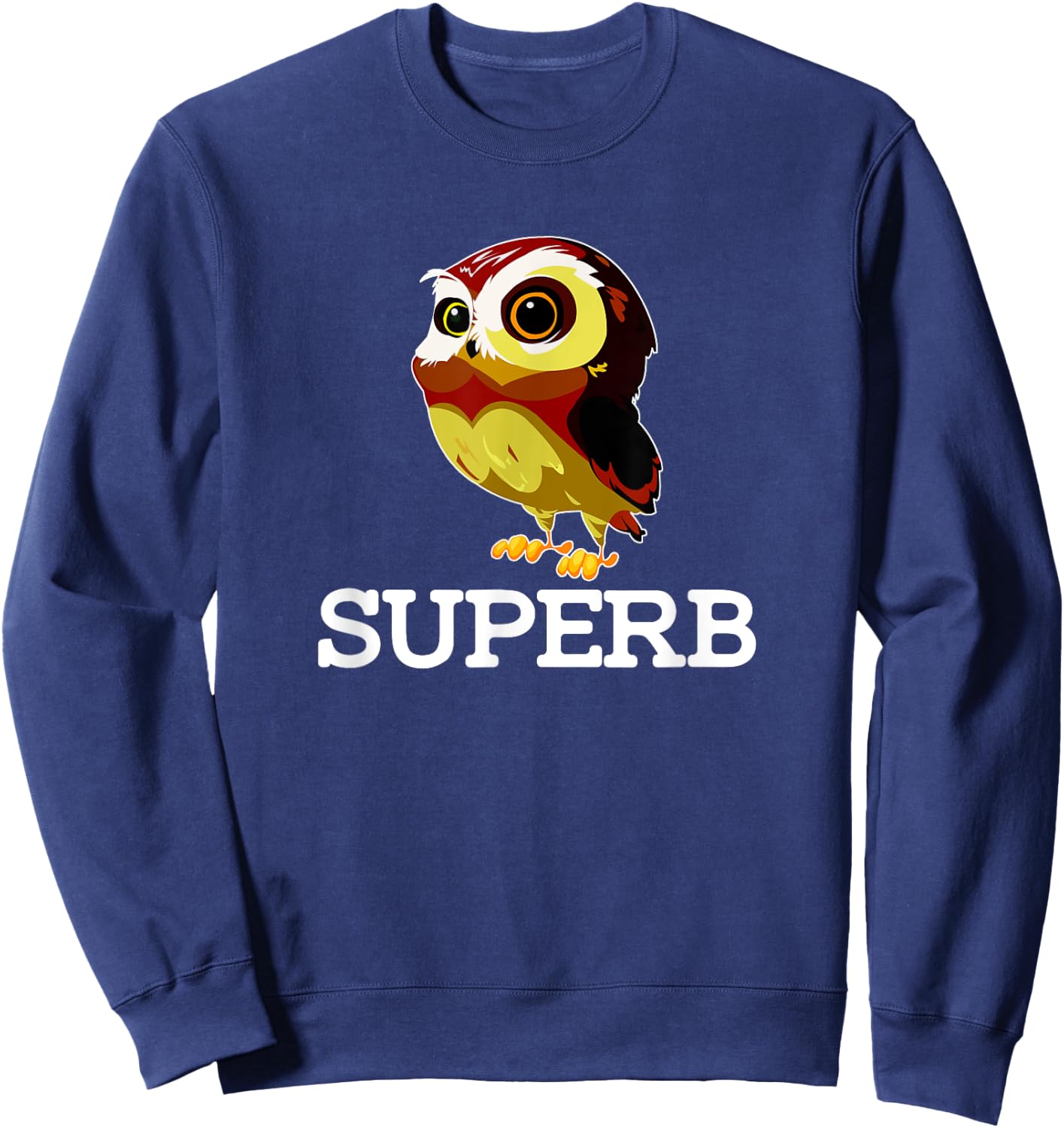 The Cute Superb Owl Shirt - Owl Bird Shirt Sweatshirt - Sweatshirt | Navy