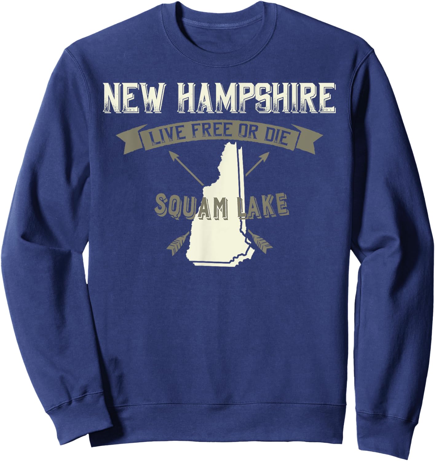 Vintage Squam Lake, New Hampshire Sweatshirt - Sweatshirt | Navy