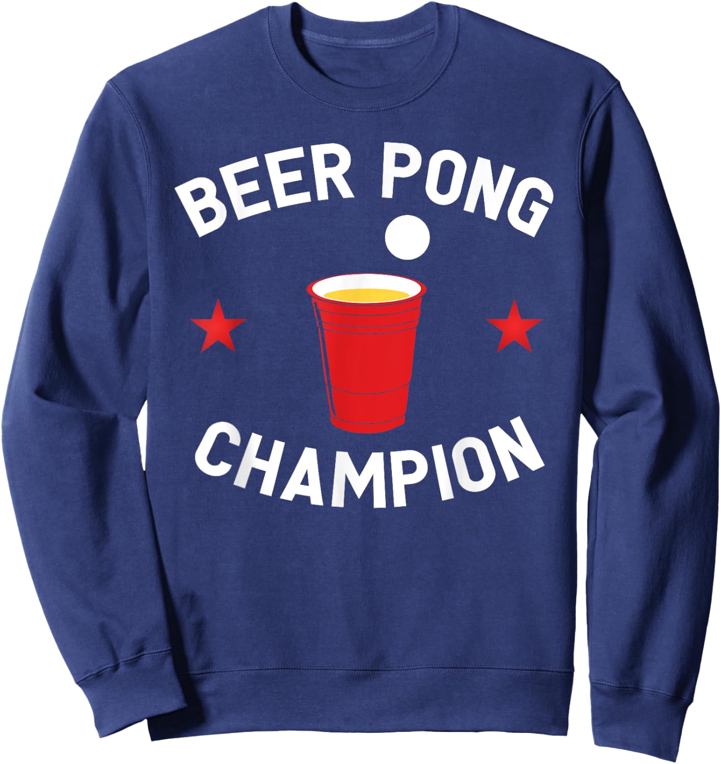 Funny Beer Pong Champion Vintage Gift Sweatshirt - Sweatshirt | Navy