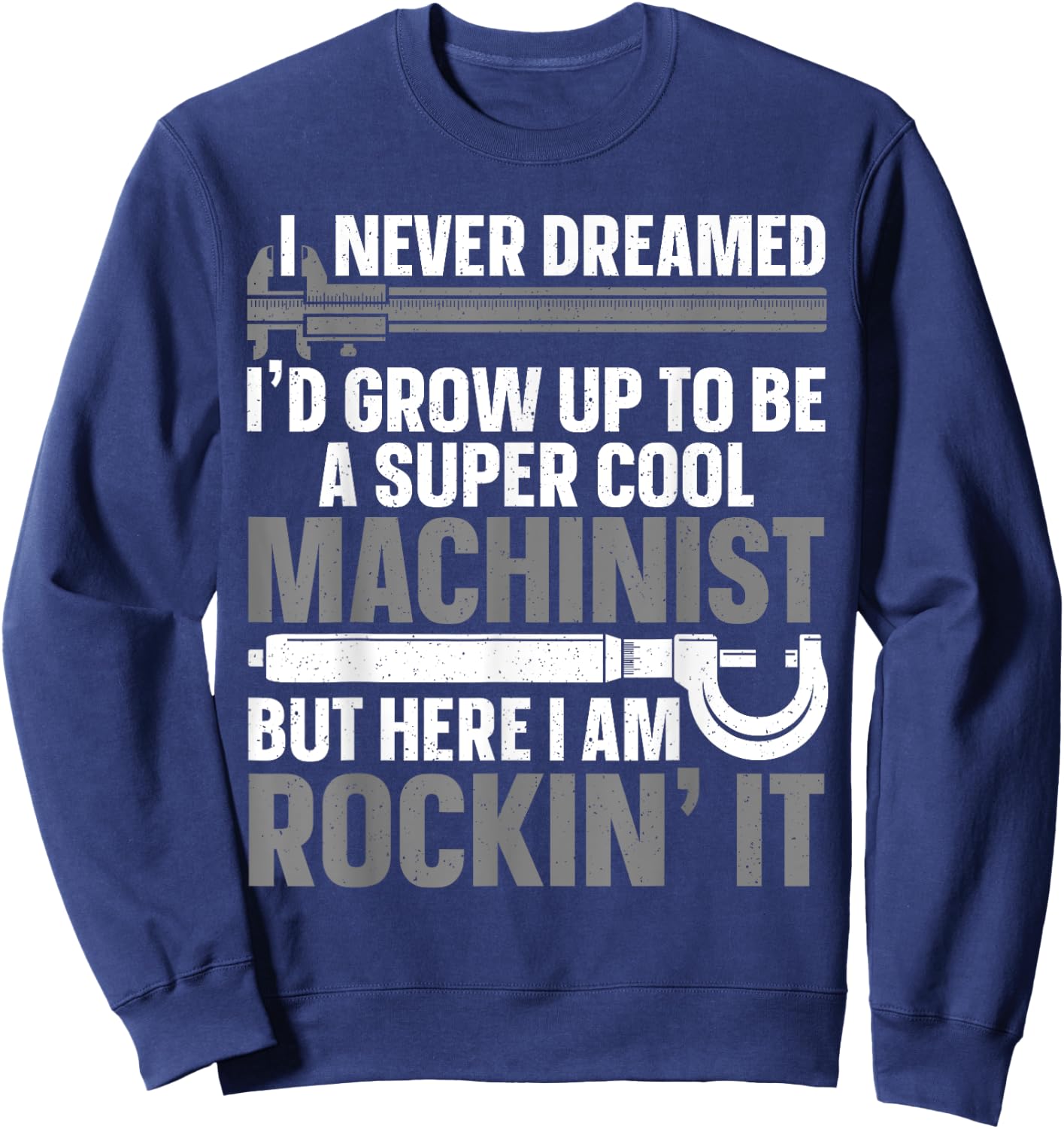 Cool Machinist Design Women Machining CNC Machinist Sweatshirt - Sweatshirt | Navy
