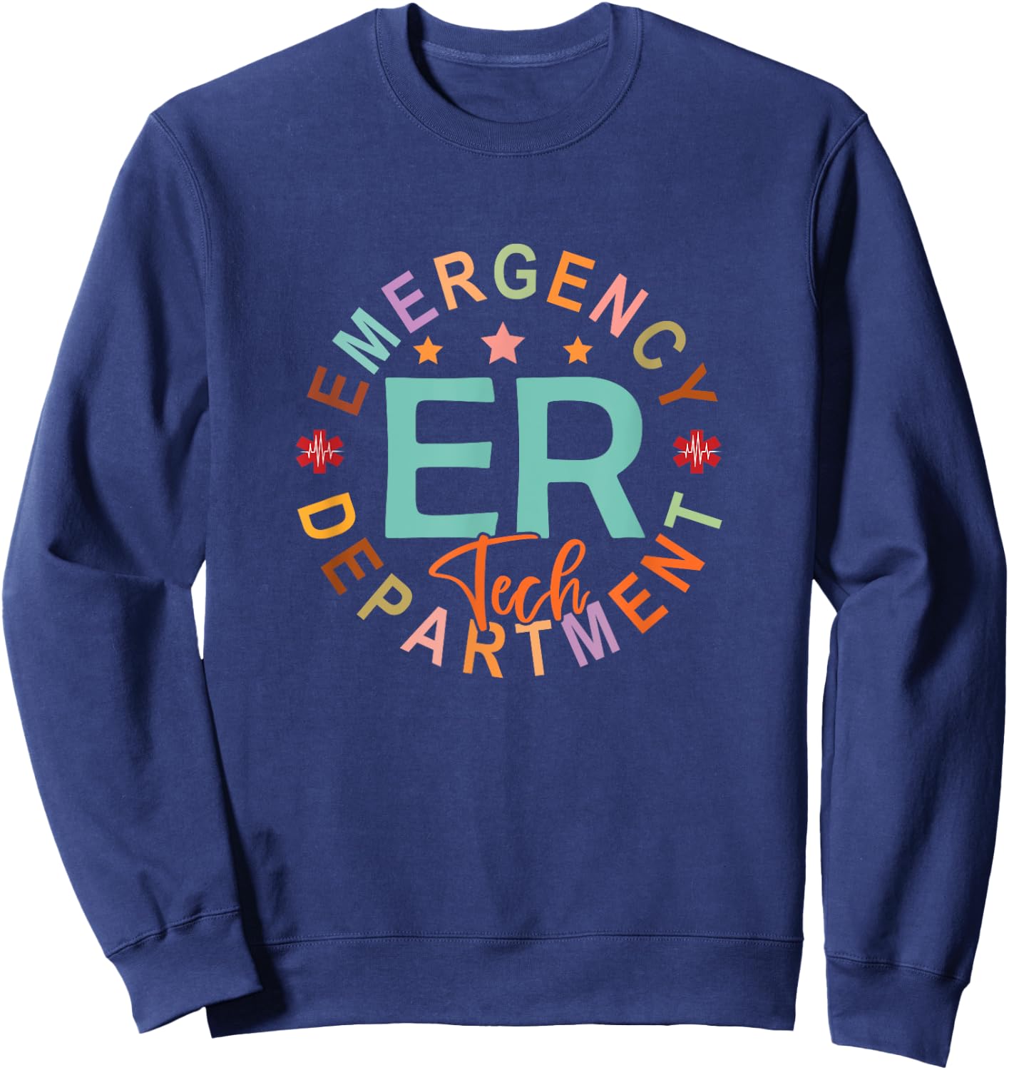 Funny Emergency Department Tech Emergency Room Tech Er Tech Sweatshirt - Sweatshirt | Navy