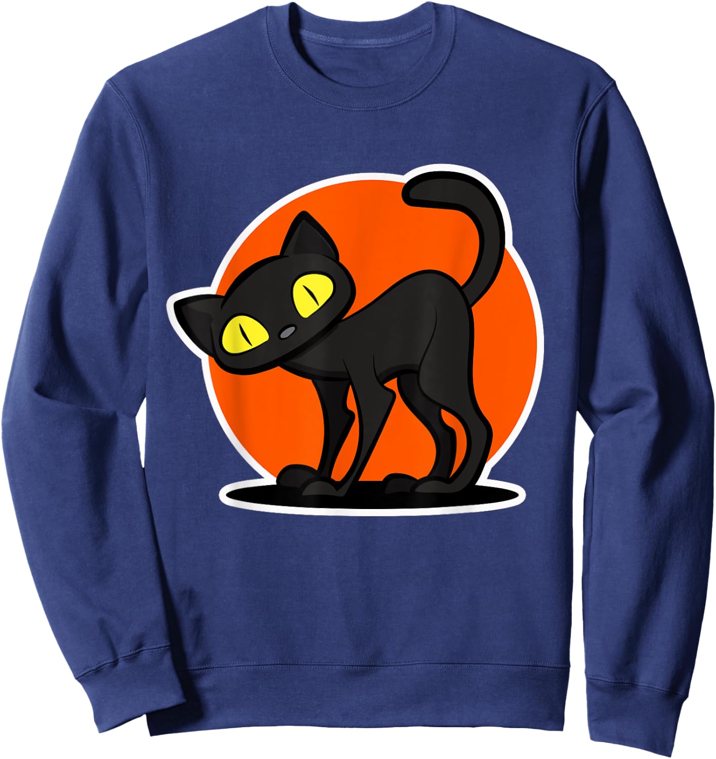 Halloween Black Cat for Cat Lover - Halloween Sweatshirt - Sweatshirt | Navy