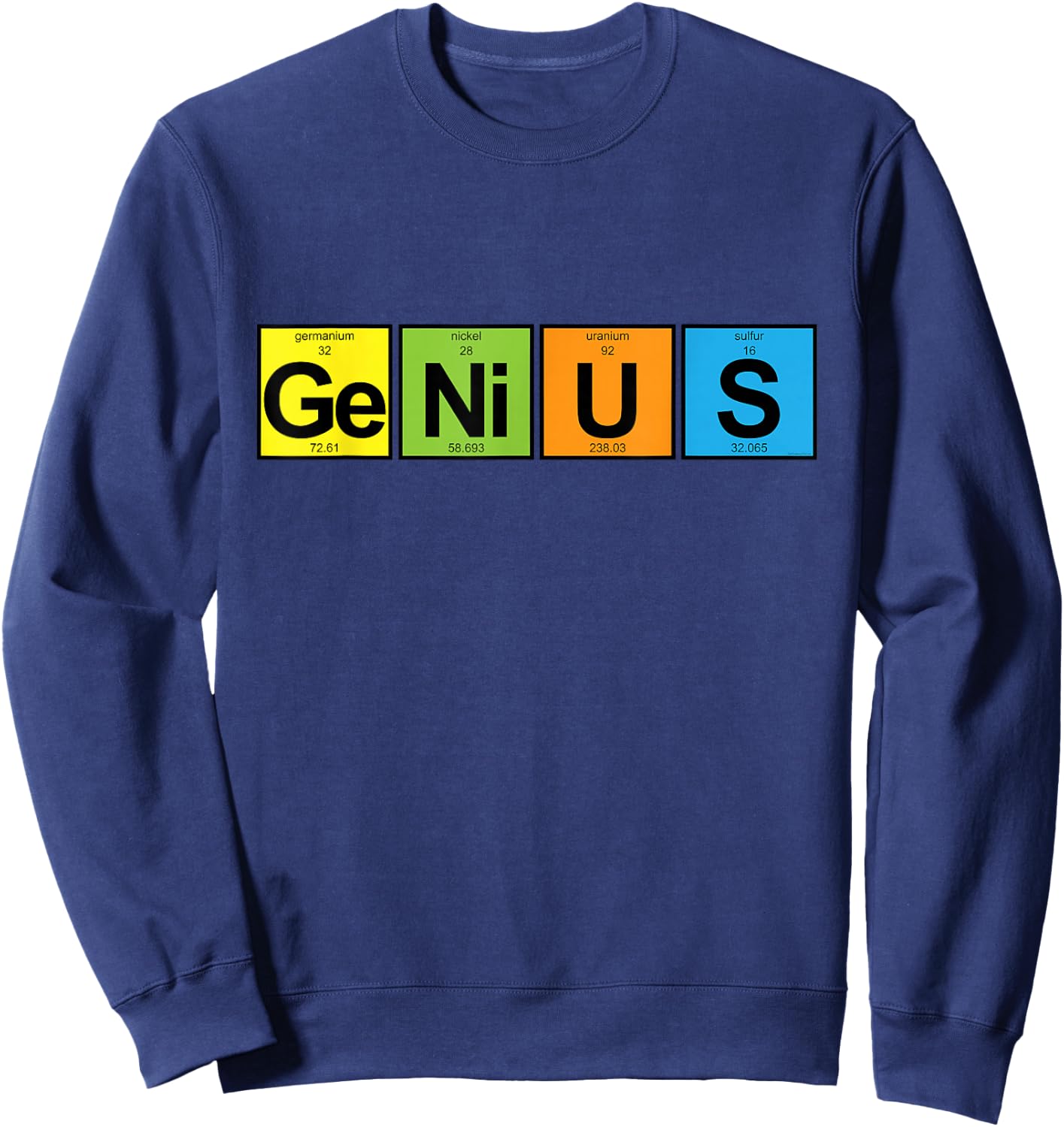 Genius - Periodic Table of Elements Sweatshirt - Sweatshirt | Navy