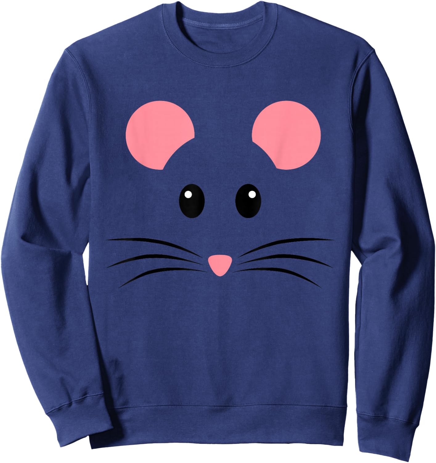 Rat Mouse Face Costume Funny Halloween Sweatshirt - Sweatshirt | Navy