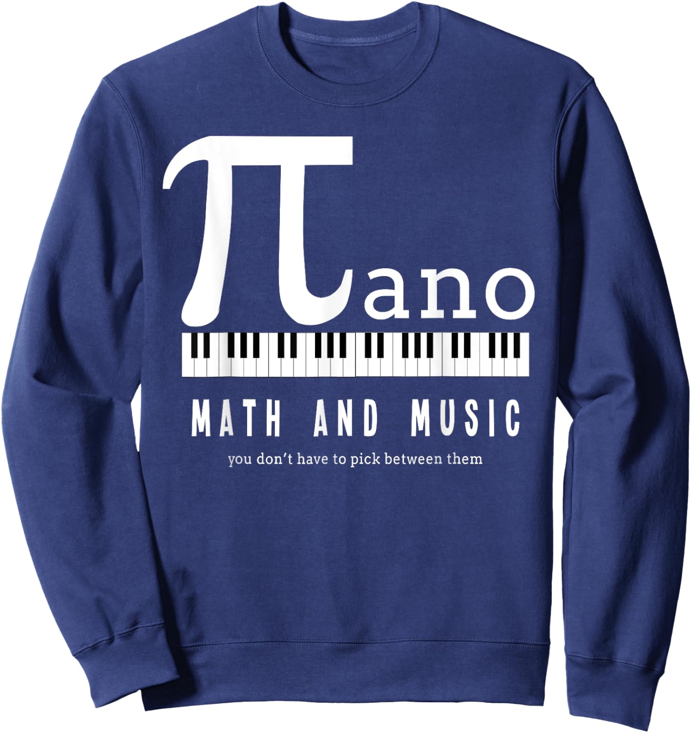 Math and Music Inspired Design Sweatshirt - Sweatshirt | Navy