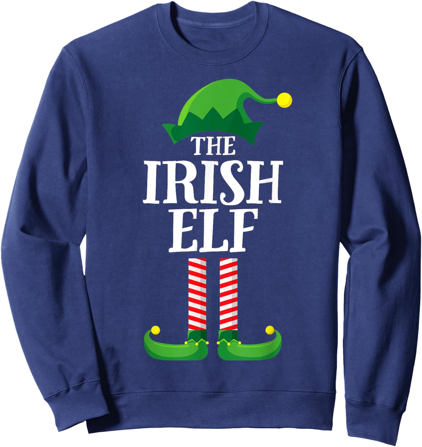Irish Elf Matching Family Group Christmas Party Pyjamas Sweatshirt - Sweatshirt | Navy