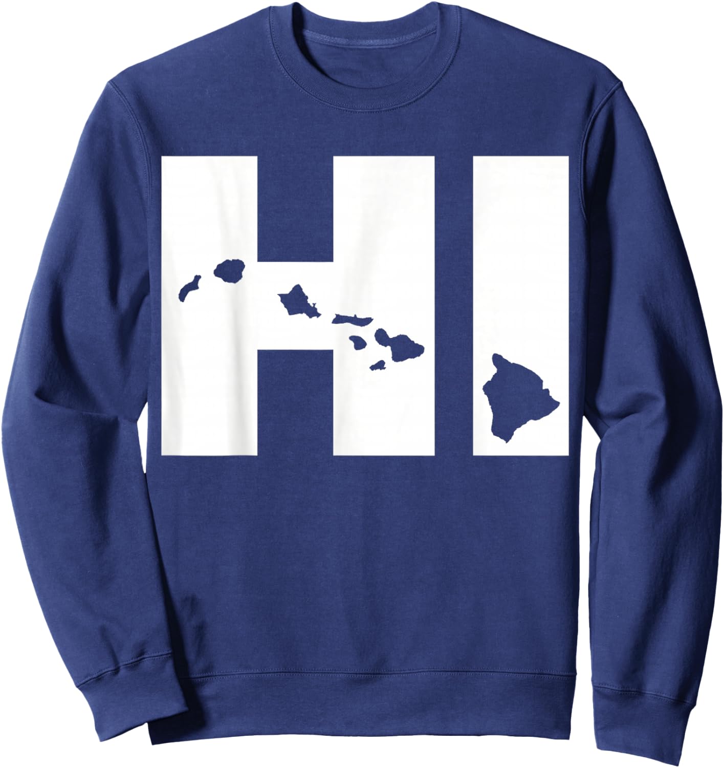 HI Hawaii map Sweatshirt - Sweatshirt | Navy