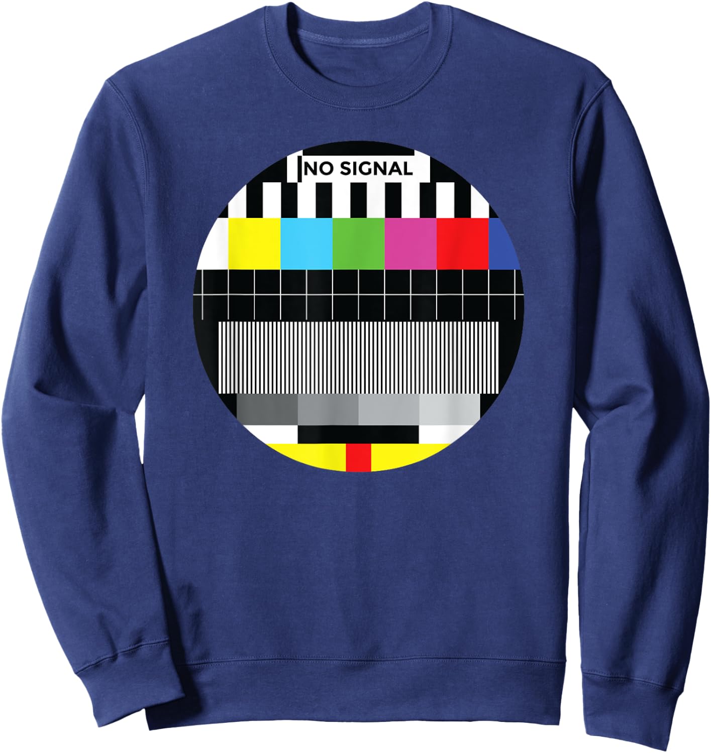 Beautiful No Signal TV Colorful Test Pattern Classic Sweatshirt - Sweatshirt | Navy