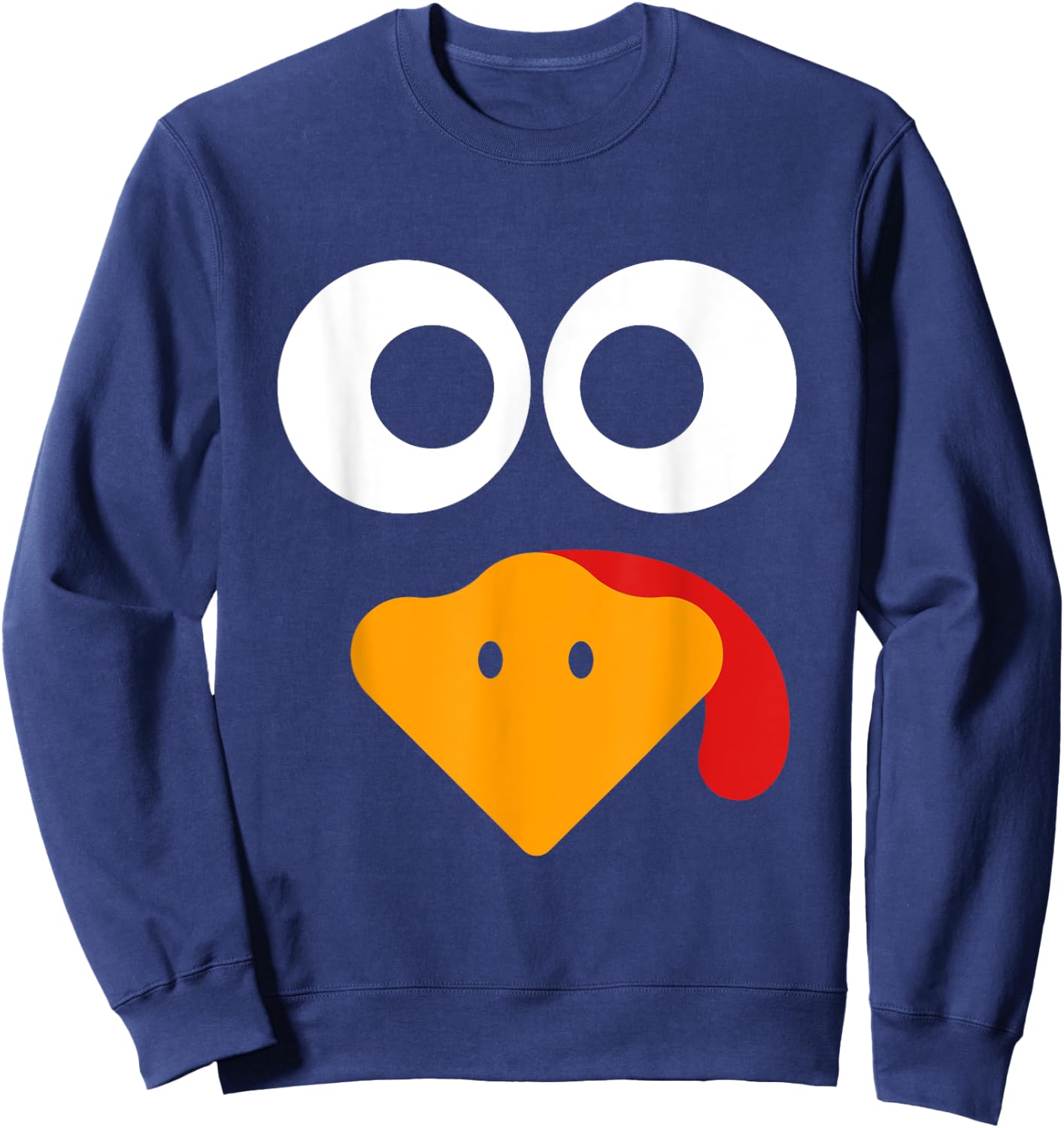 Thanksgiving Shirts Kids Men Turkey Face Family Sweatshirt - Sweatshirt | Navy