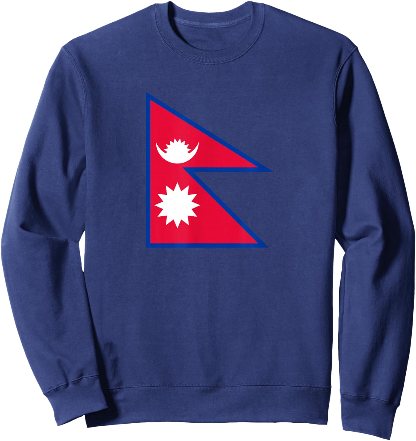 Nepal Flag Nepalese Nepali Triangle Flag Sweatshirt - Sweatshirt | Navy