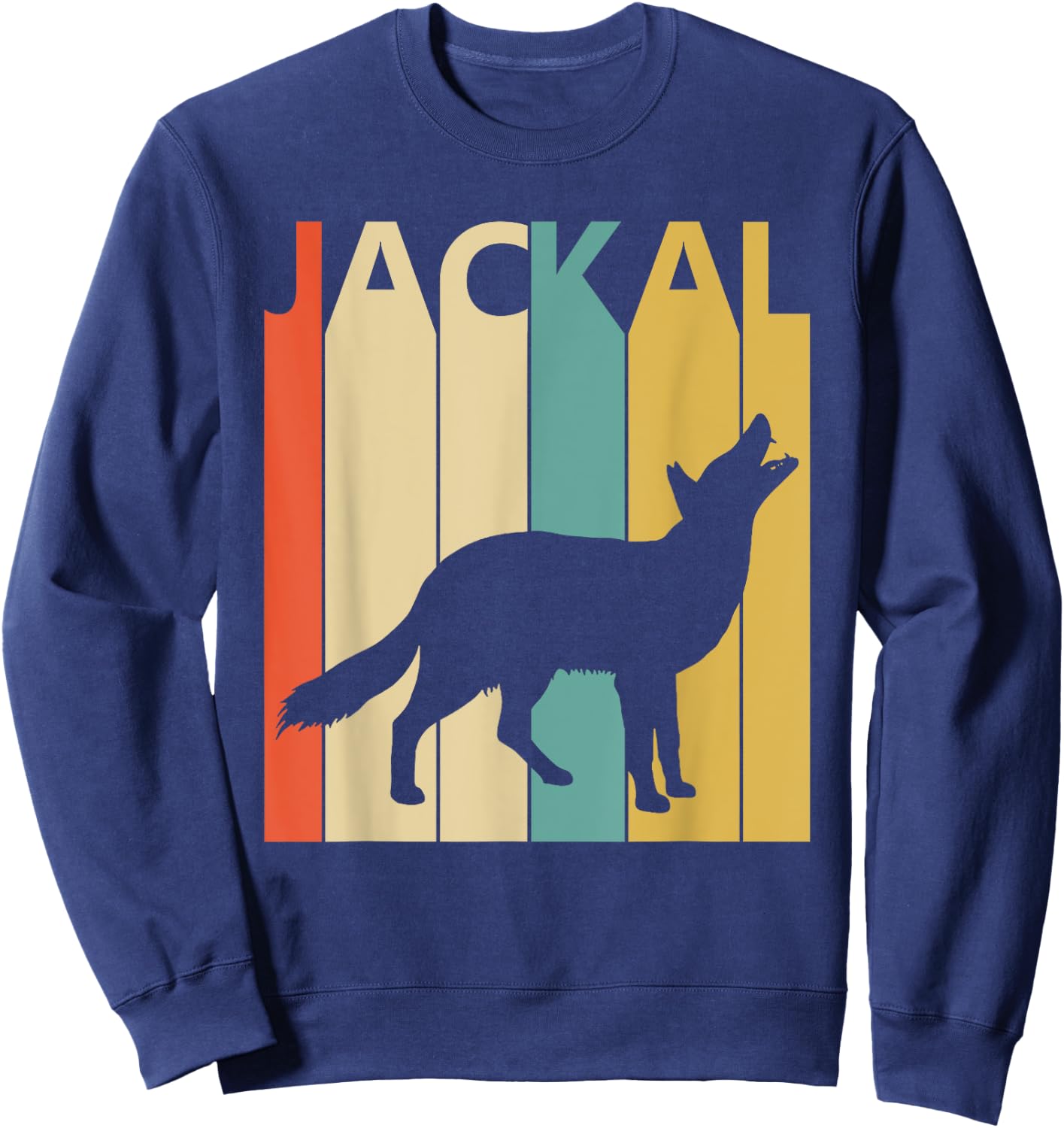 Spirit Animal Jackal Shirt - Vintage Jackal Sweatshirt - Sweatshirt | Navy