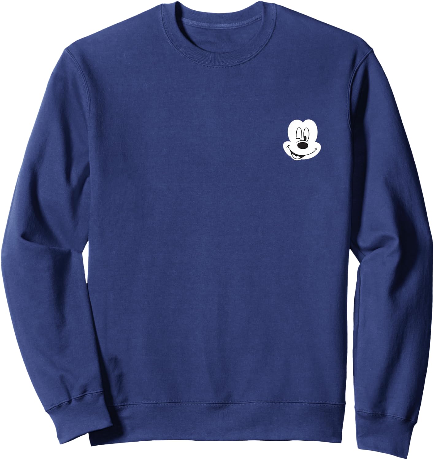 Disney Winking Mickey Mouse Face Small Icon Sweatshirt - Sweatshirt | Navy