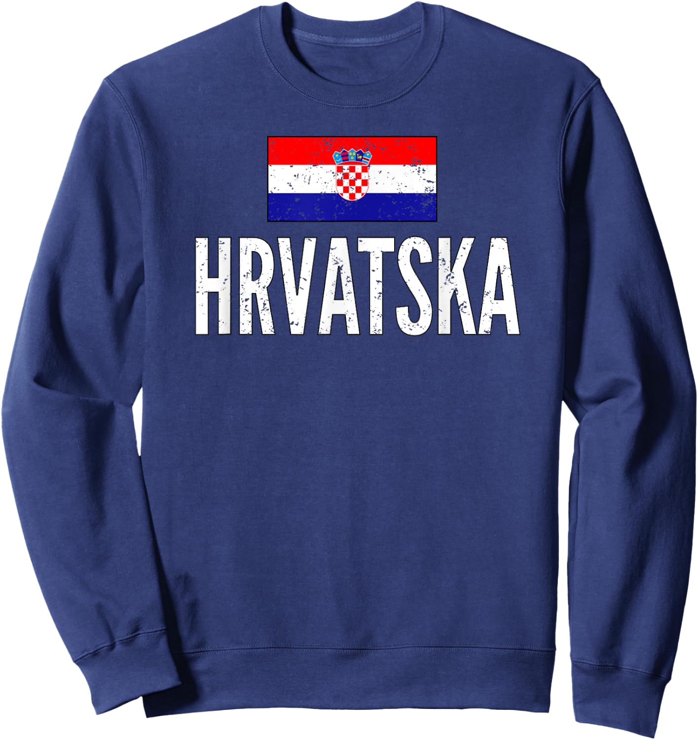 Croatia Soccer Football Jersey Vintage Sweatshirt - Sweatshirt | Navy