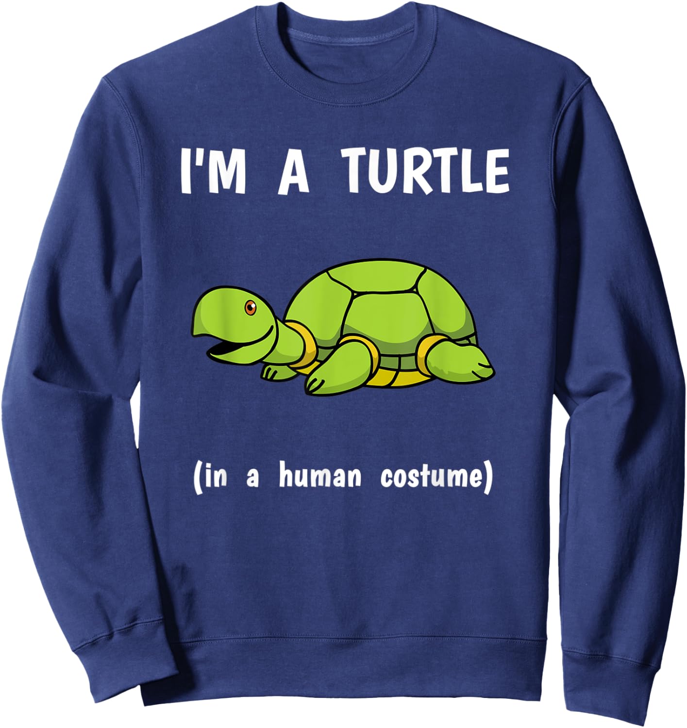 Funmy Lazy Halloween Animal Costume Cute Turtle Sweatshirt - Sweatshirt | Navy