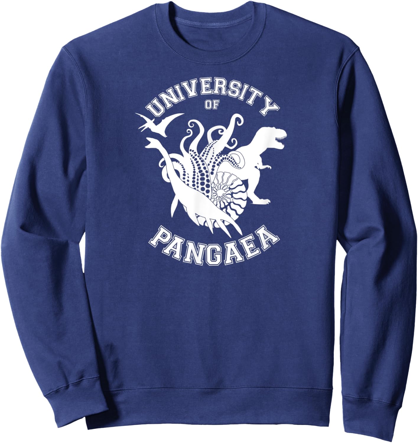 Pangaea University Dinosaur, Paleontologist, Geologist Sweatshirt - Sweatshirt | Navy