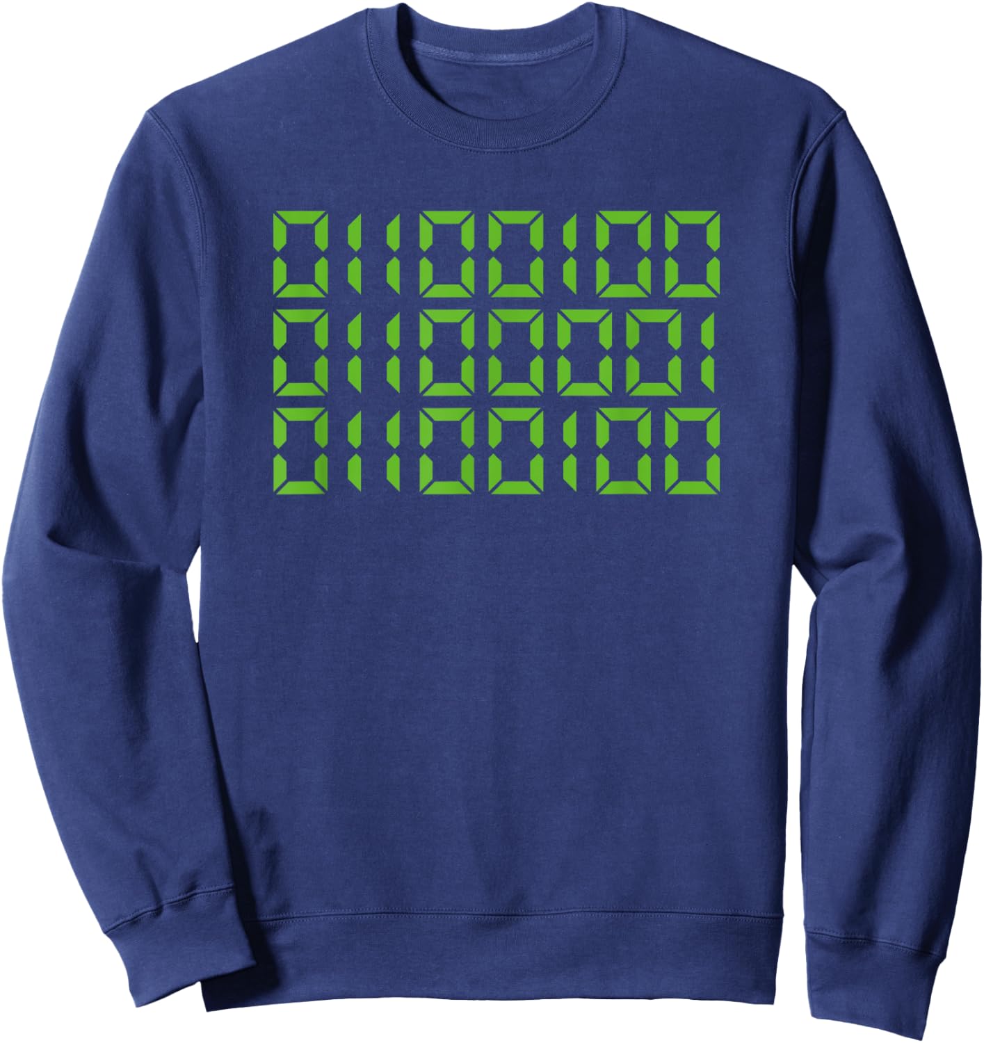 Dad In Binary Code Shirt Gift Computer Funny Father's Day Sweatshirt - Sweatshirt | Navy