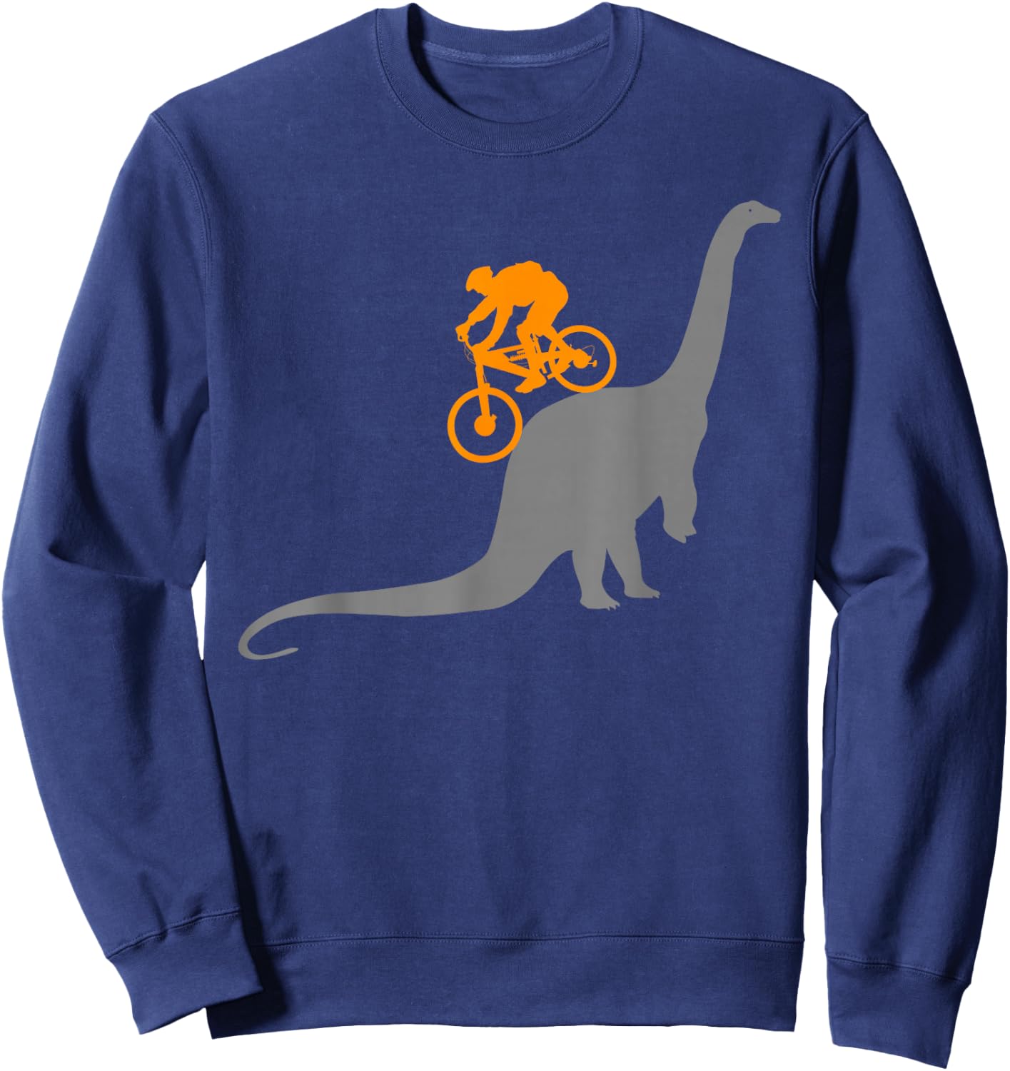 MTB Mountain Bike Bicycle Sports Gifts Shirts Dinosaur Dino Bike Mountain Bicycle Sport Shirt , -Adults, -Kids, Black, Short Sleeve, Classic Fit, Small Sweatshirt - Sweatshirt | Navy