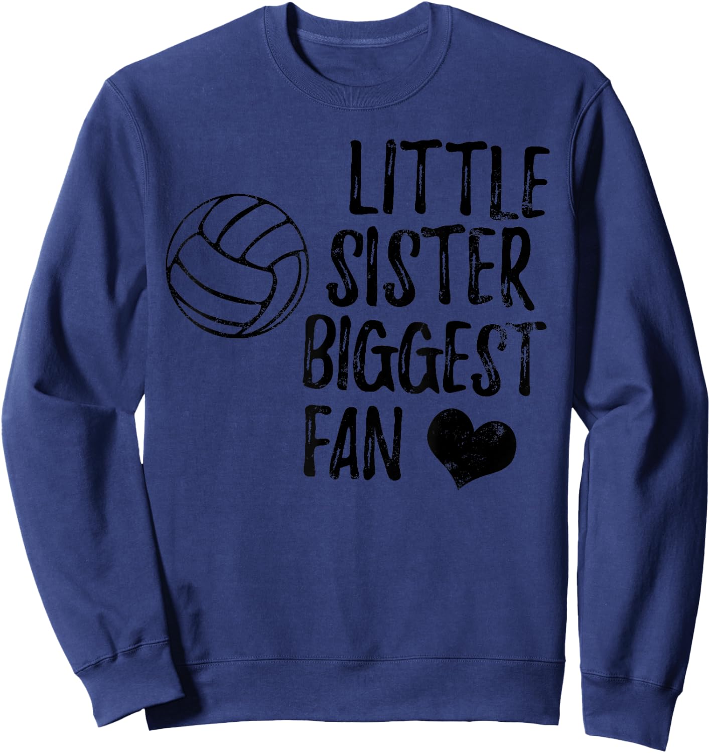Volleyball Sister Shirt Team Vintage Gift Girls Boys Sweatshirt - Sweatshirt | Navy