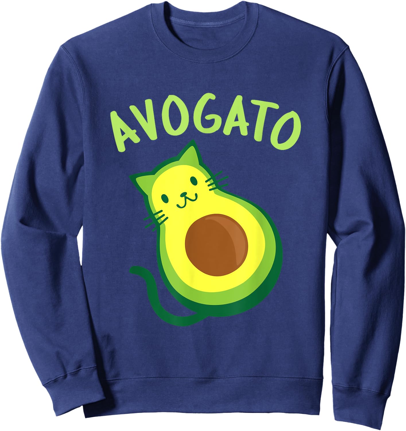 Avogato Cat Avocado - Funny Cinco de Mayo Sweatshirt - Sweatshirt | Navy