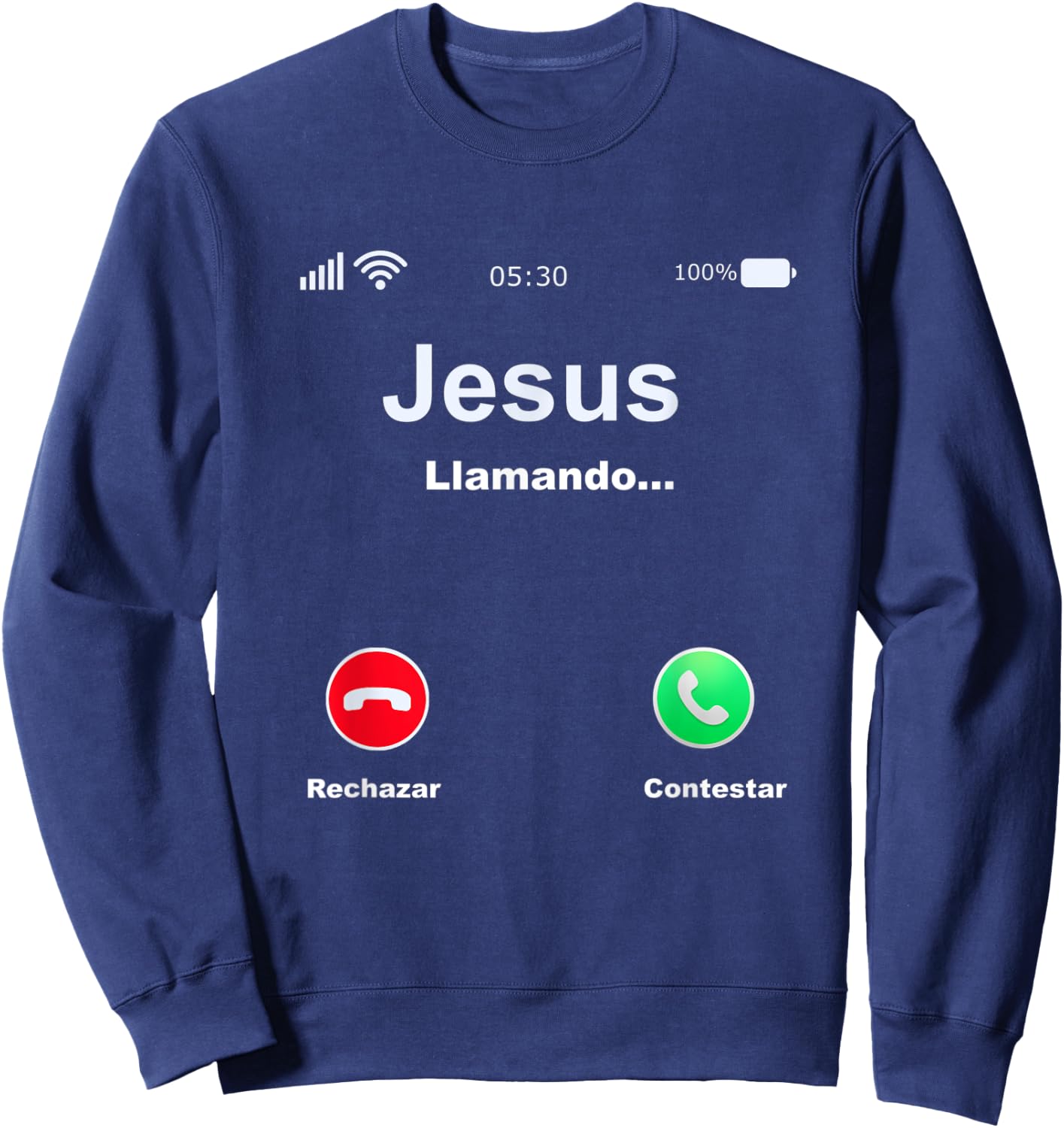 Jesus Llamando Sweatshirt - Sweatshirt | Navy