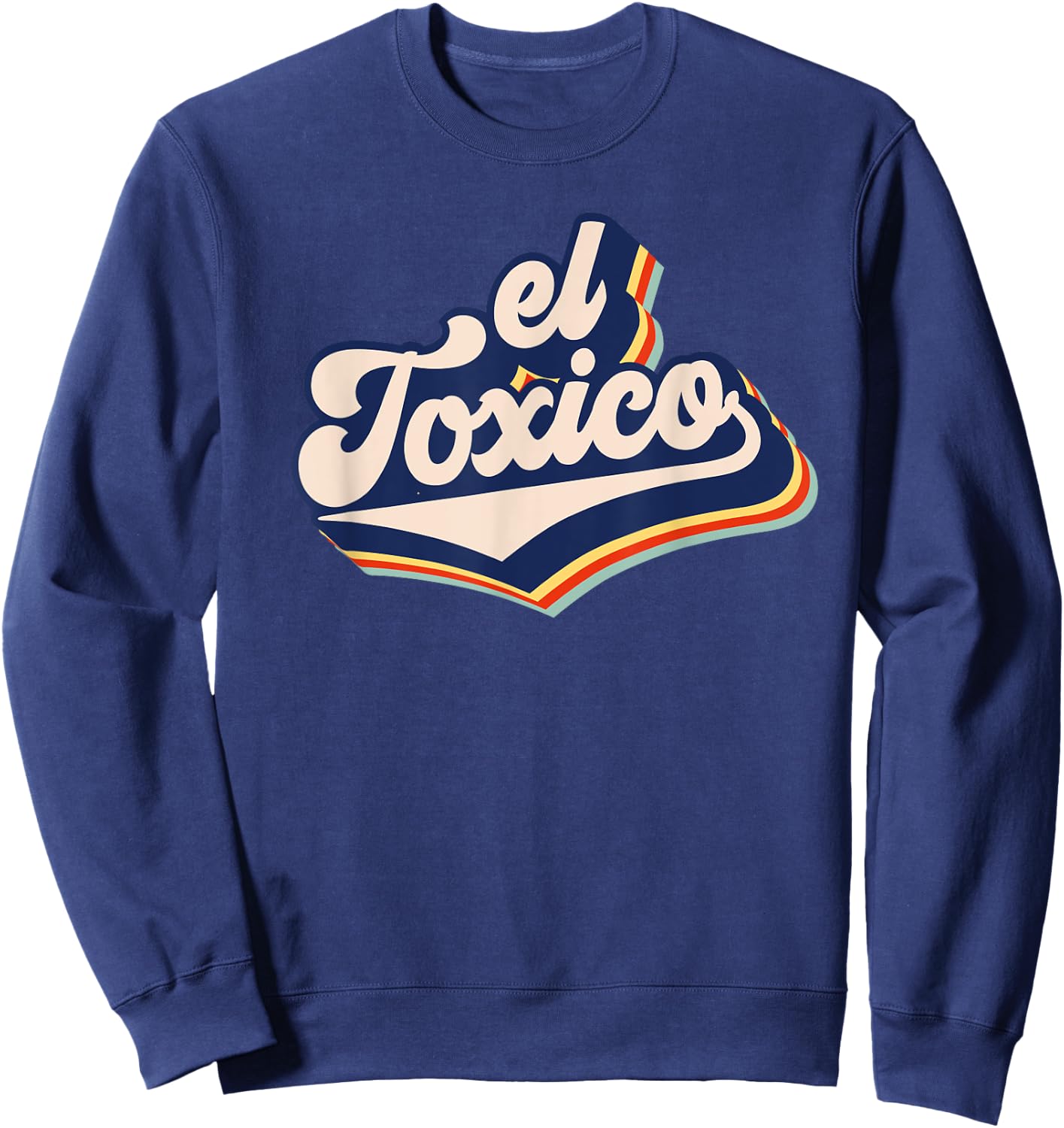 El Toxico Retro Funny Toxic Man Men's El Toxico Sweatshirt - Sweatshirt | Navy