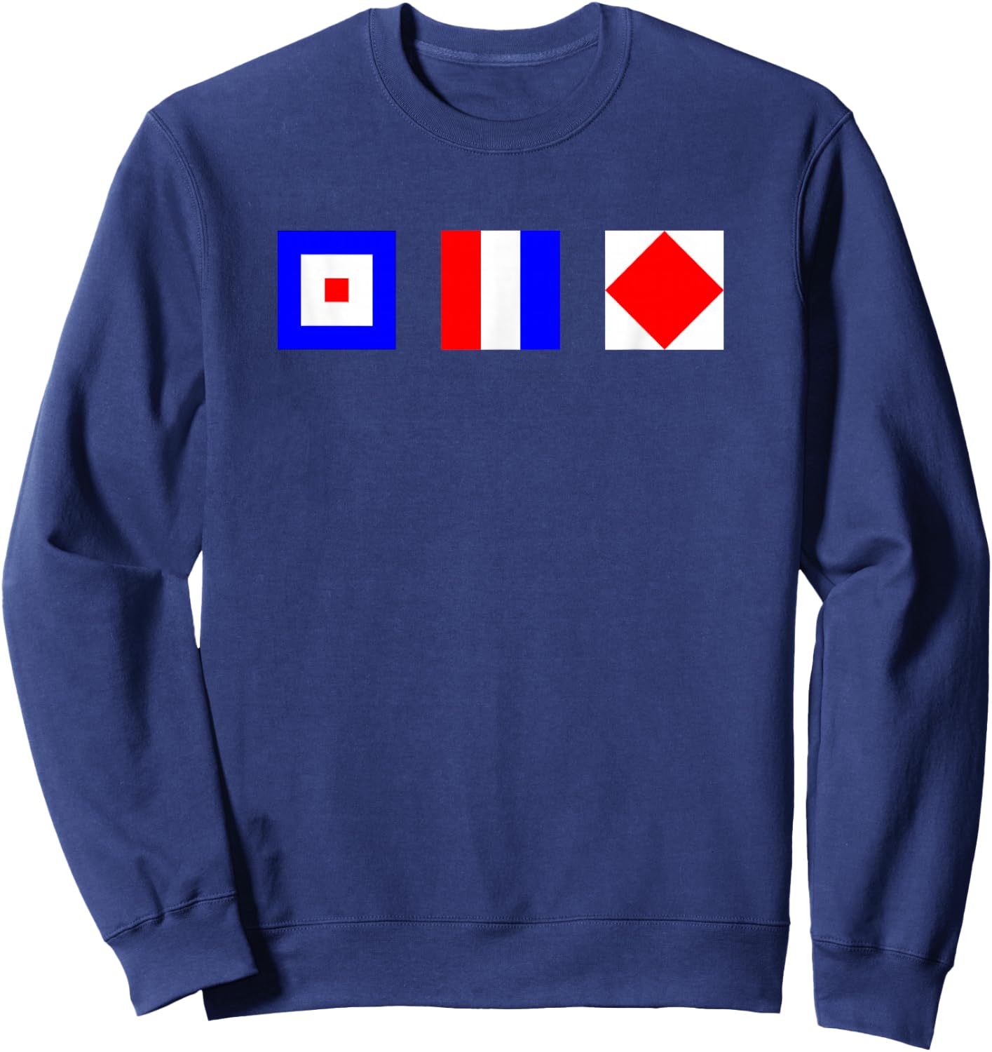 WTF Whiskey Tango Foxtrot Funny Signal Flag Shirt Sweatshirt - Sweatshirt | Navy