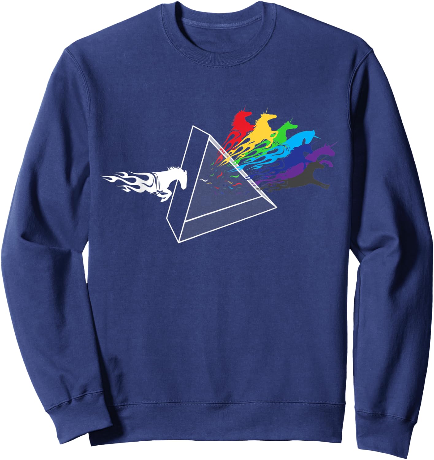 Horse Lover Prism Horseshow Rodeo Sweatshirt - Sweatshirt | Navy