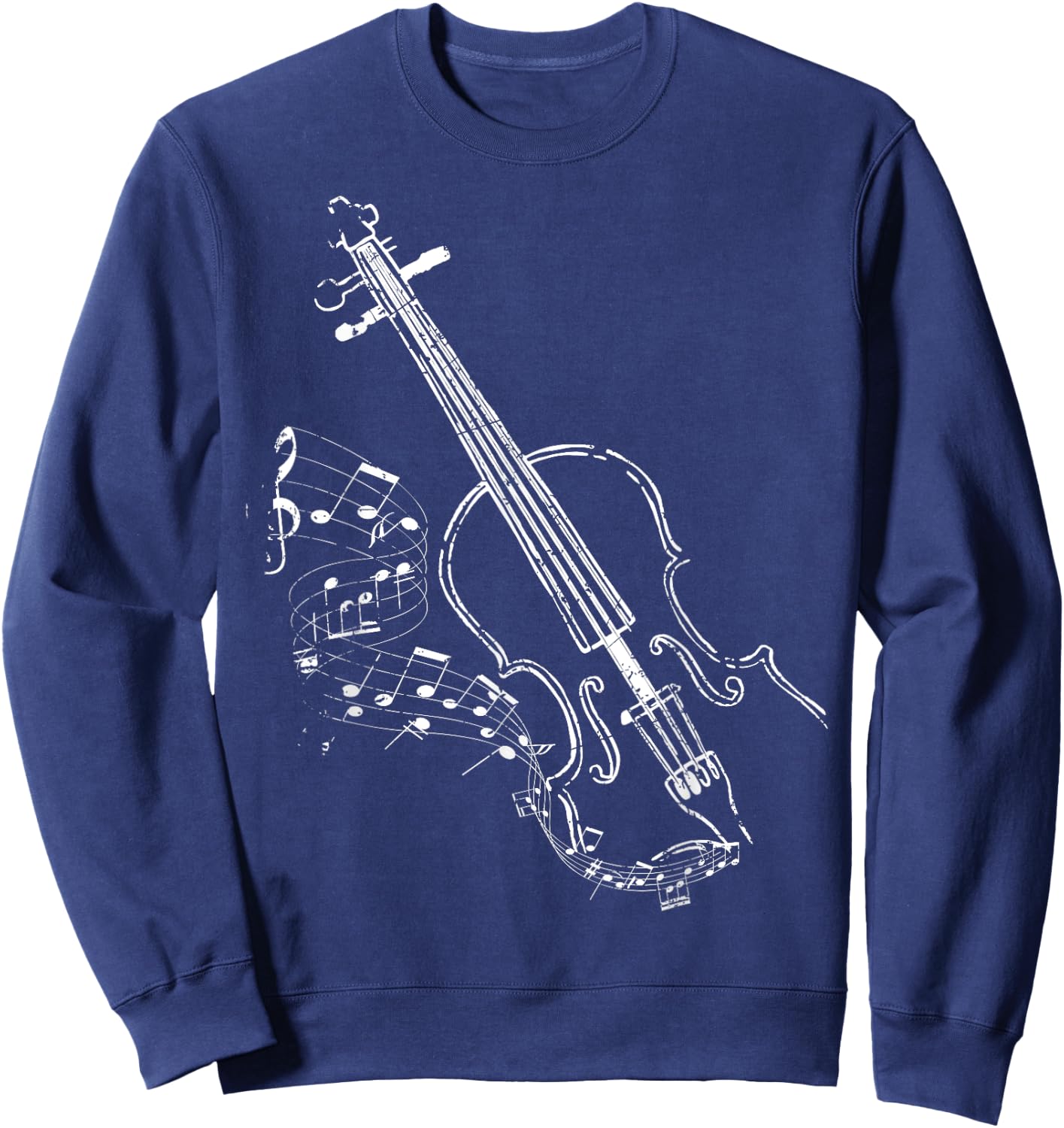 Beautiful Vintage Style Violin Design For Music Lovers Sweatshirt - Sweatshirt | Navy
