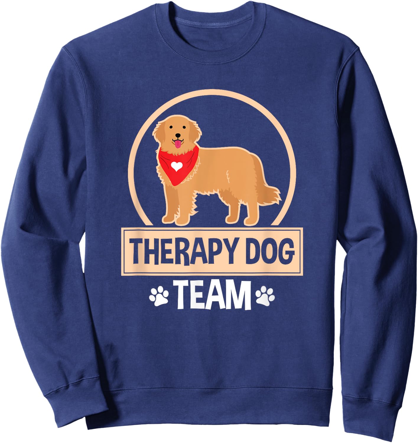 Therapy Dog Team - Therapy Dog Handler Women Girls Kids Sweatshirt - Sweatshirt | Navy