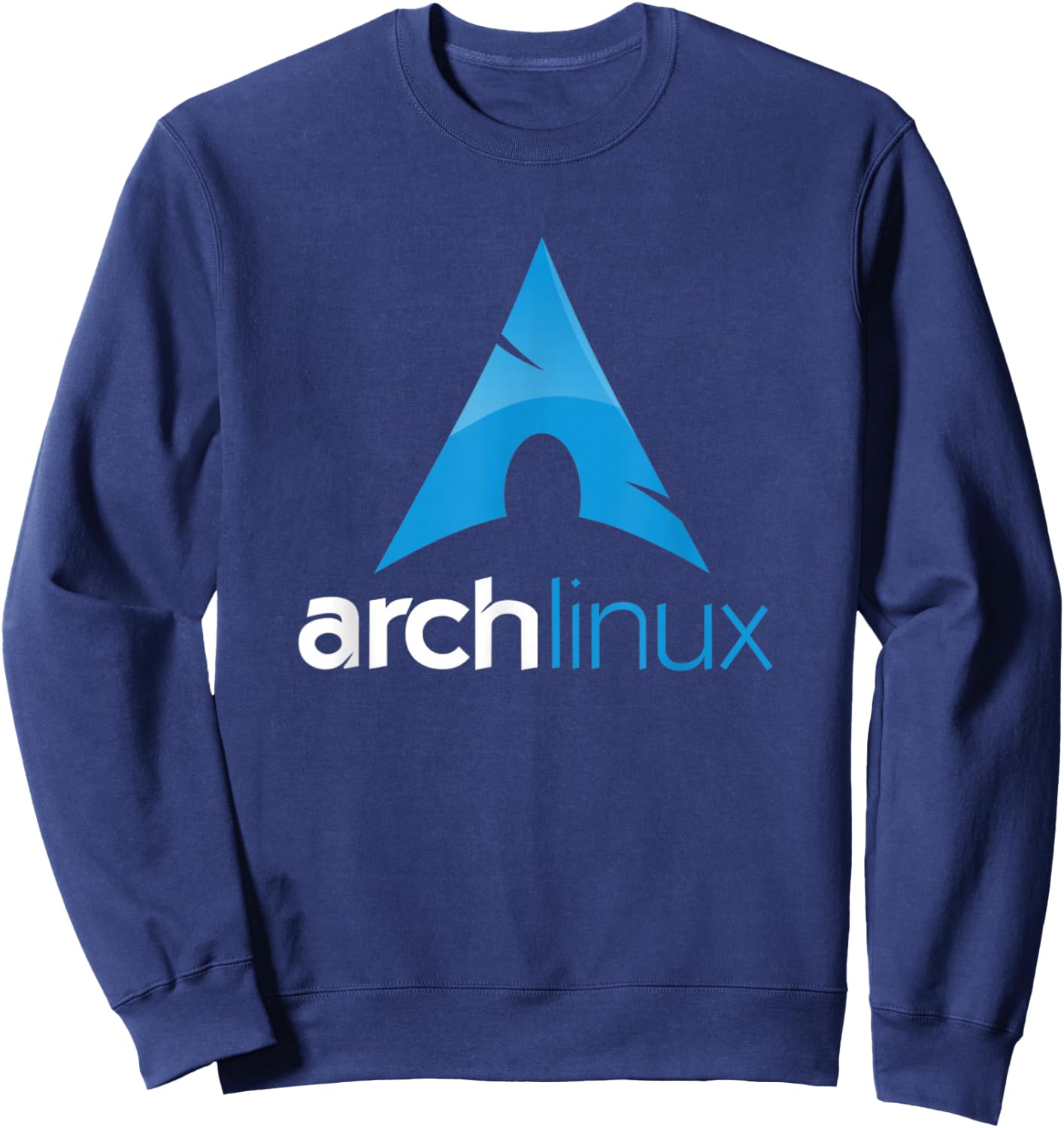 Arch Linux with tagline and Logo Open Source Os Sweatshirt - Sweatshirt | Navy